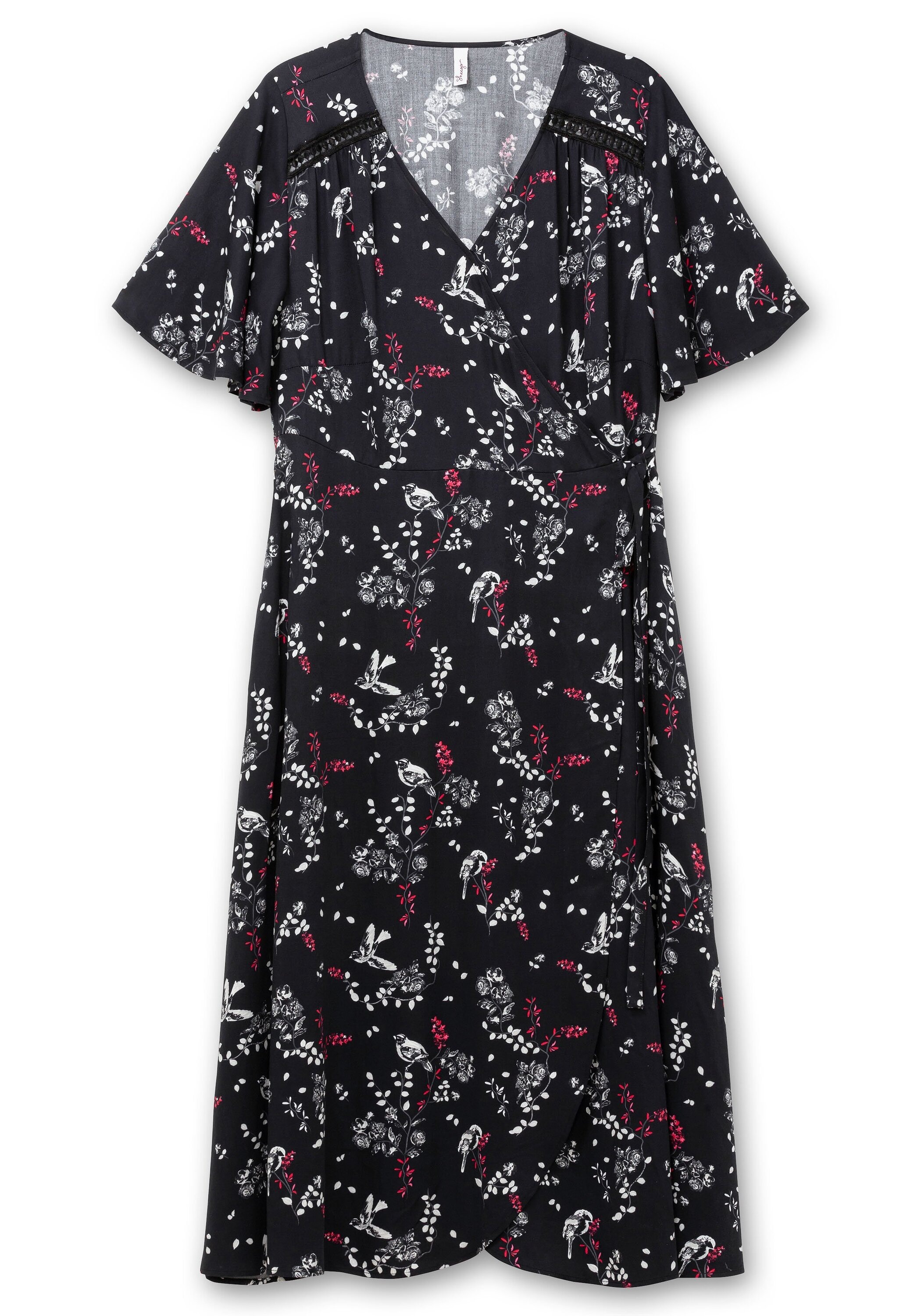Sheego Druckkleid »Kleid in Wickeloptik, mit Alloverprint«