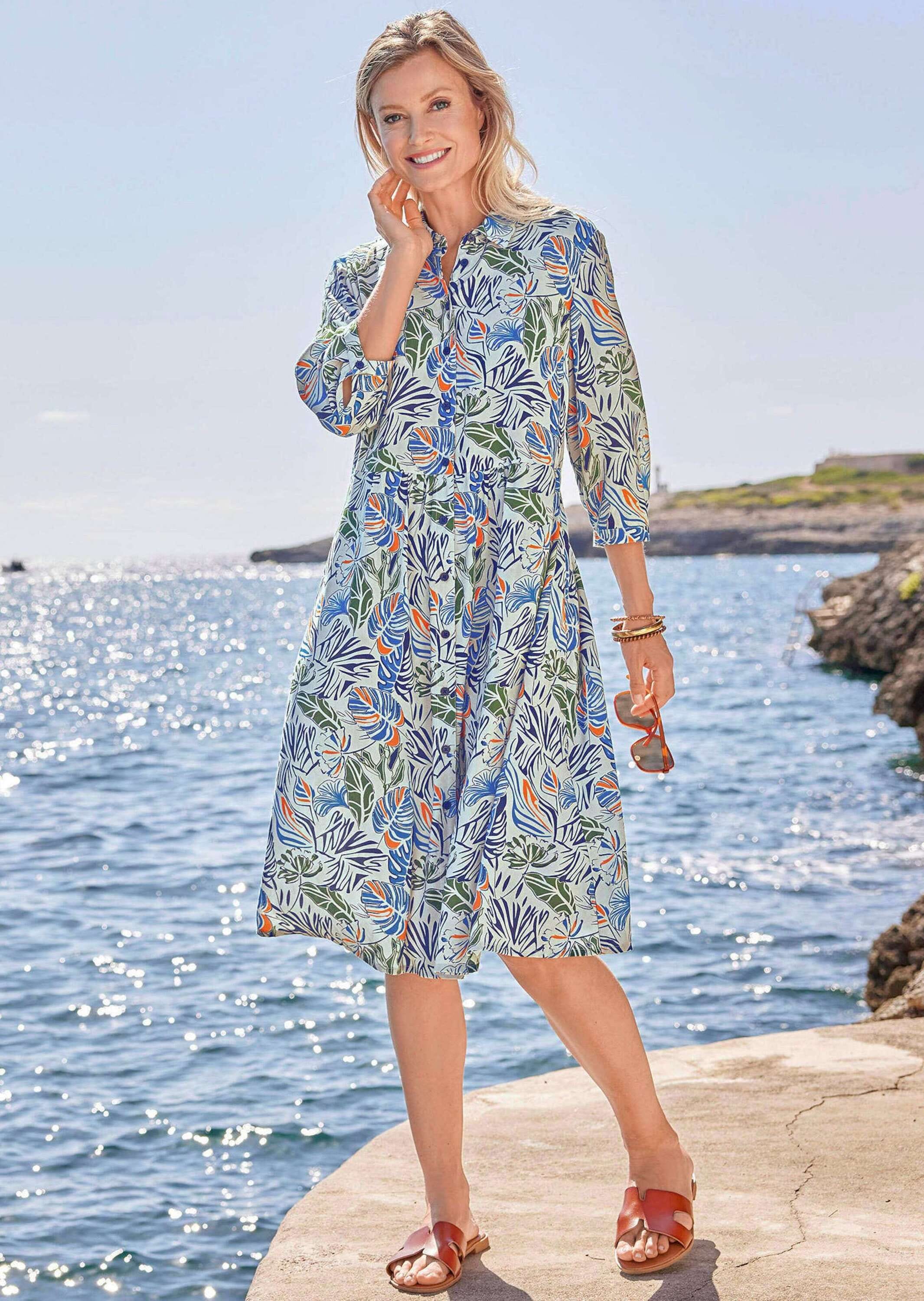 GOLDNER Sommerkleid »Blusenkleid mit Hemdkragen«