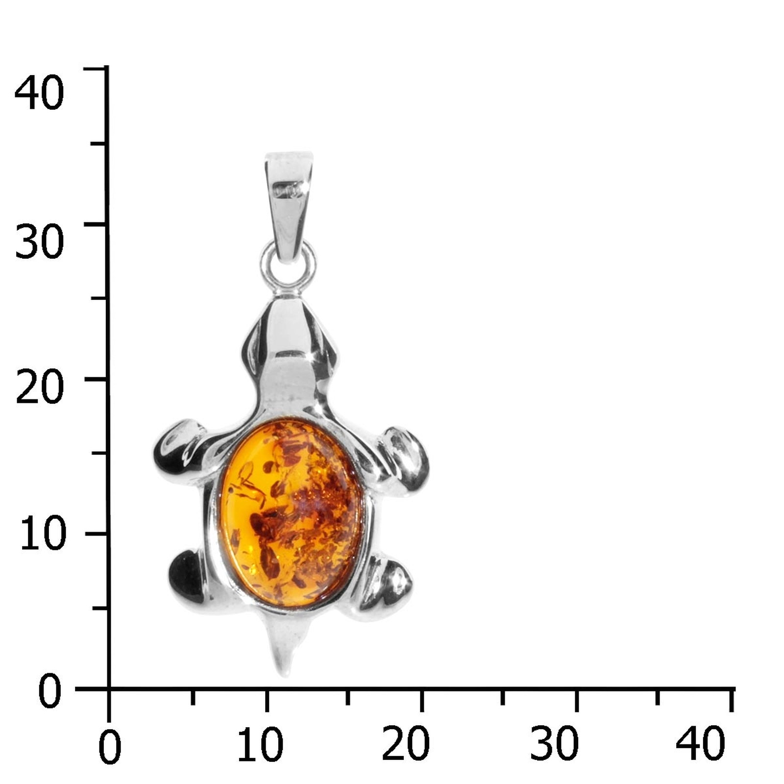 OSTSEE-SCHMUCK Kettenanhänger »- Schildkröte - Silber 925/000 - Bernstein«