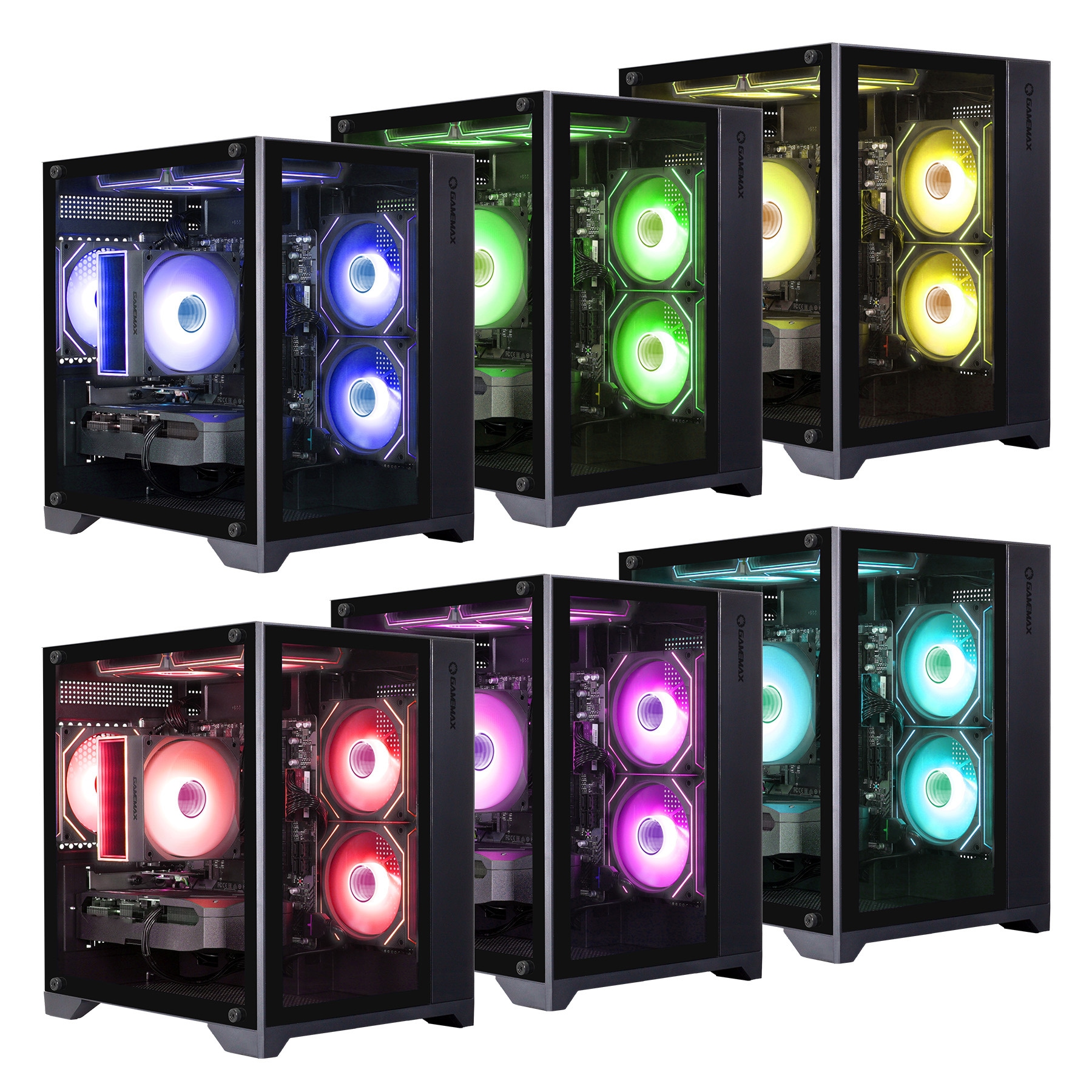 GAMEMAX Gaming-PC »Infinity Mini BK 7993 AMD Ryzen 5 7500F 16GB DDR5 1TB SSD RX 9070« Windows 11, DDR5 RAM