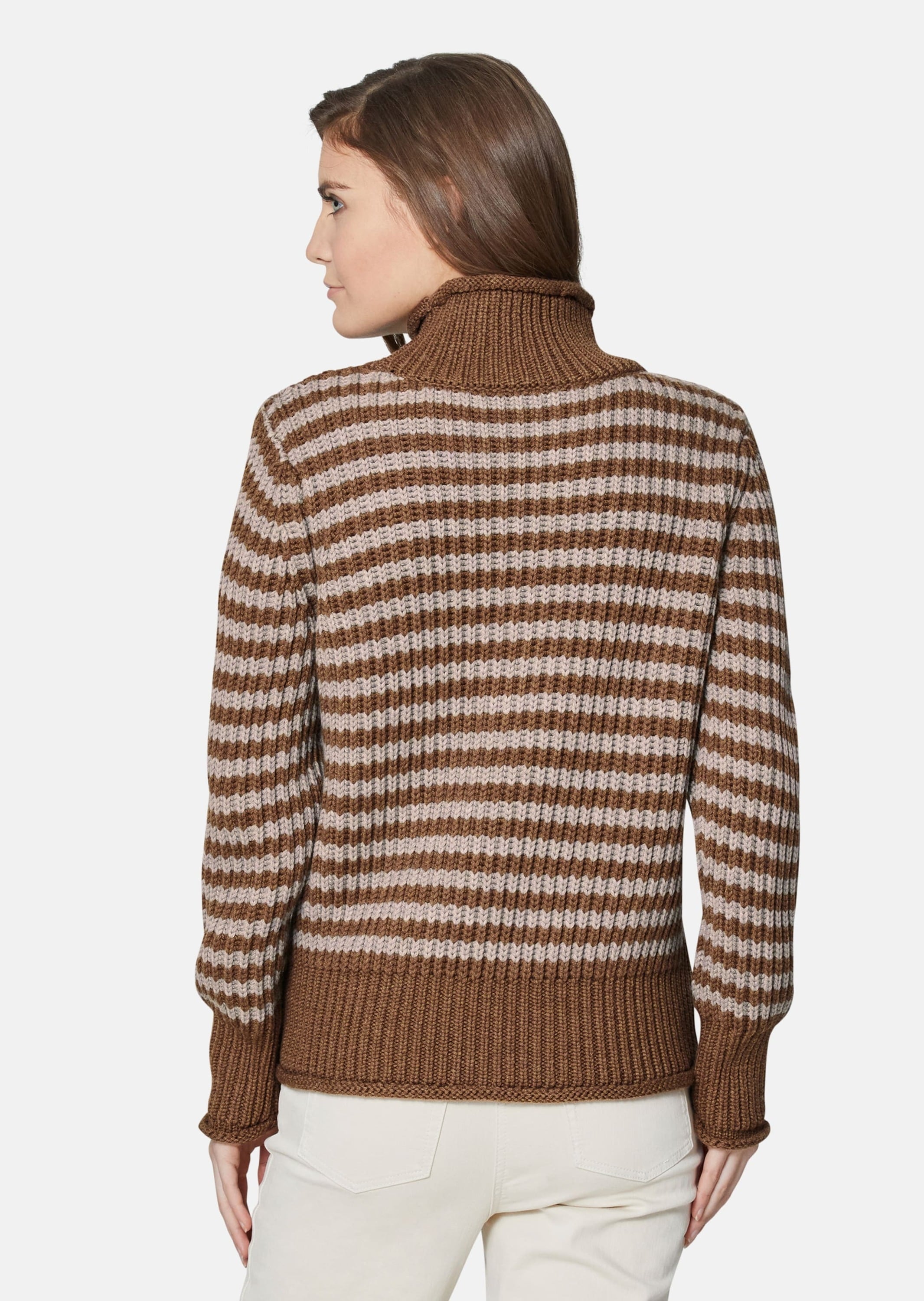 MADELEINE Longpullover »Pullover Softer Schurwoll-Pullover mit stylischen Streifen«