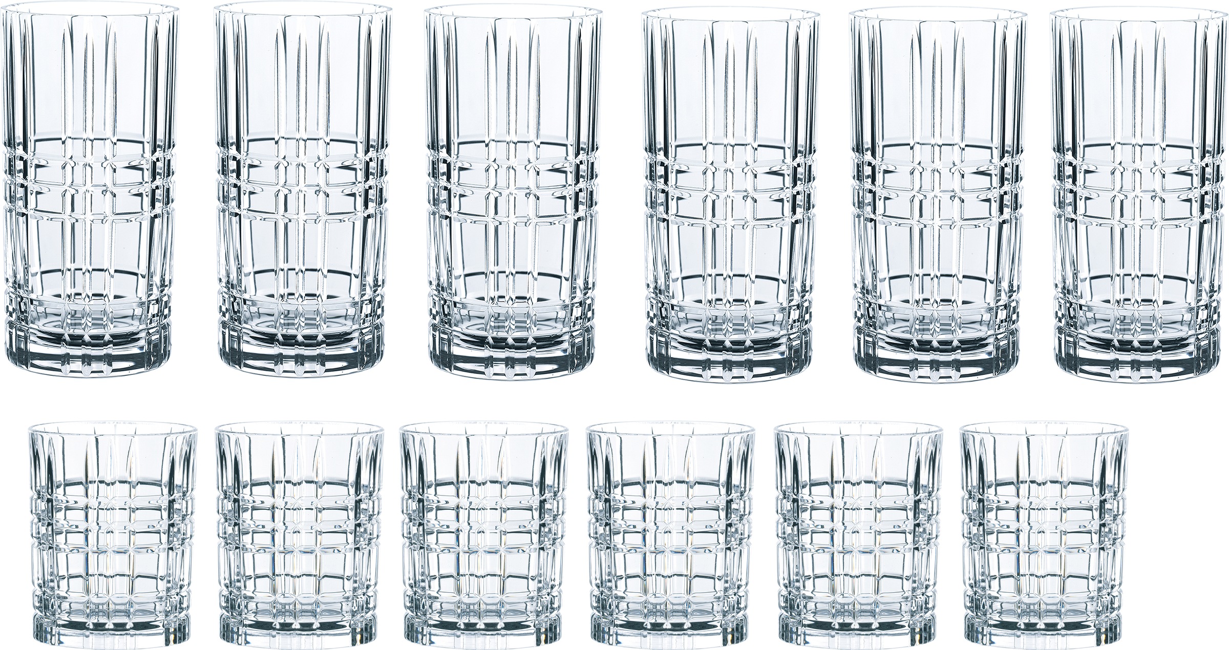 Nachtmann Gläser-Set »Highland«, (Set, 12 tlg.), mit markantem Schliff