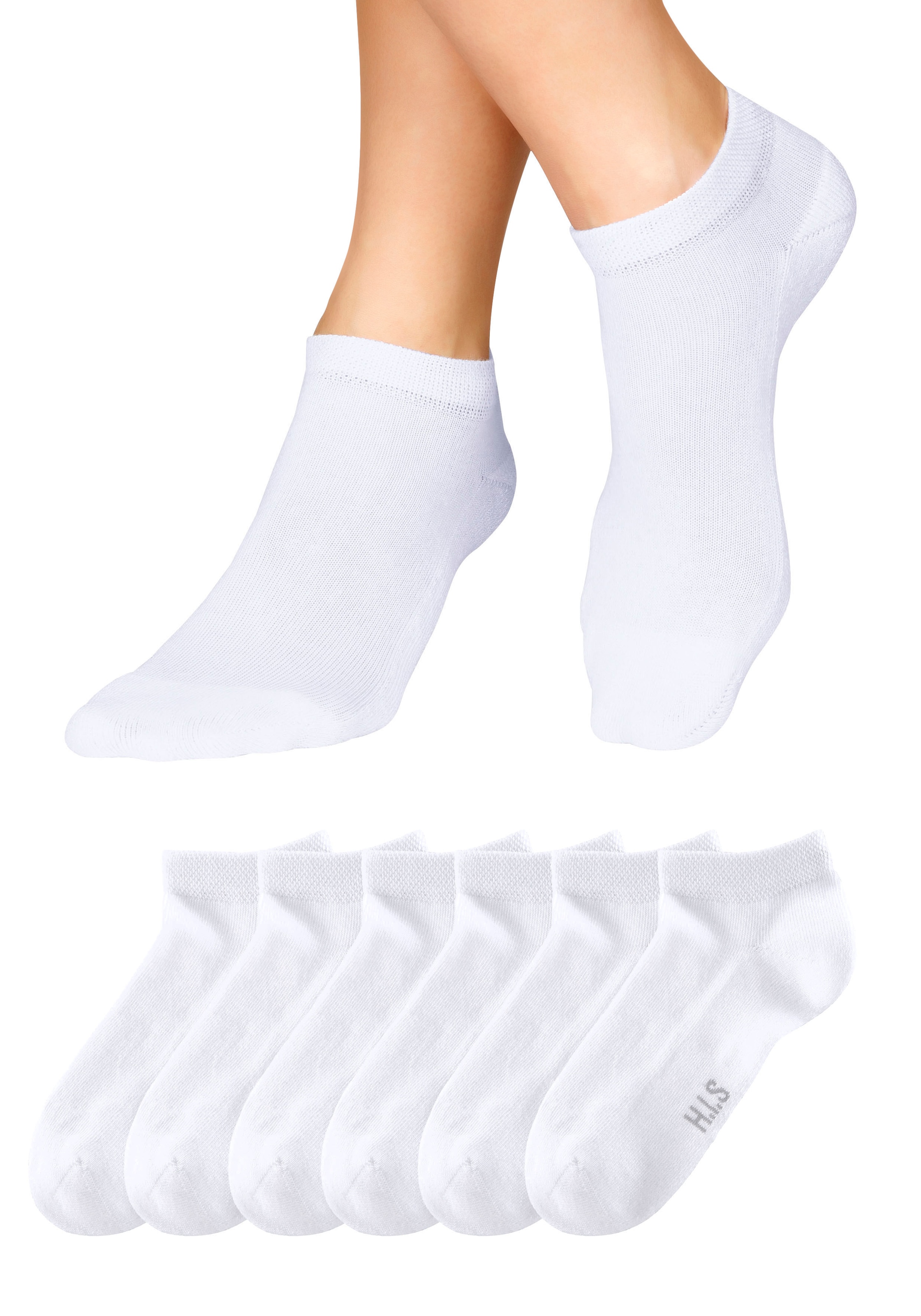 H.I.S Sneakersocken, (Packung, 6 Paar), mit weicher Frotteesohle