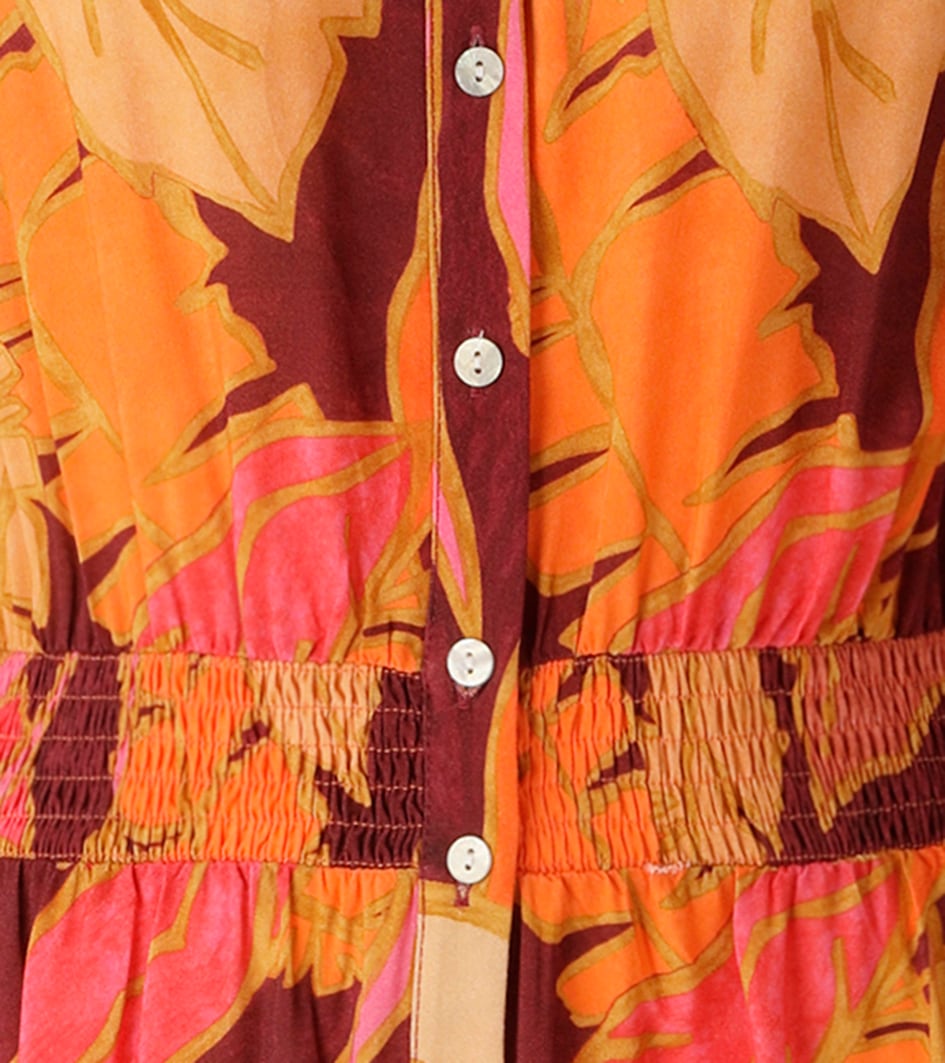 Aniston CASUAL Maxikleid mit farbenfrohen, grafischen Blättern bedruckt - NEUE KOLLEKTION