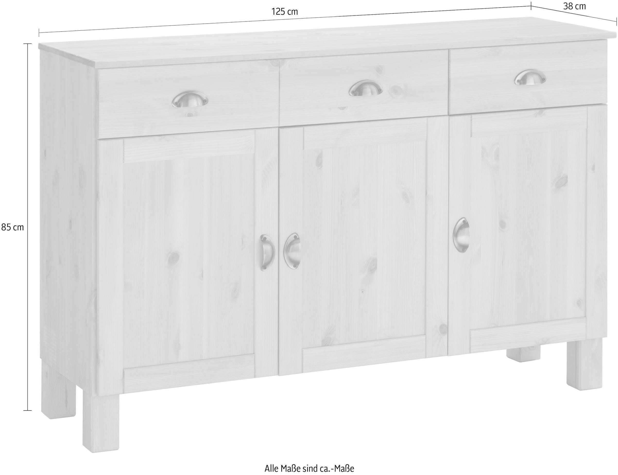 2 OTTO 38 3 125 cm cm bei »Oslo«, breit, Sideboard, affaire Schubladen Türen, Home tief, Unterschrank als