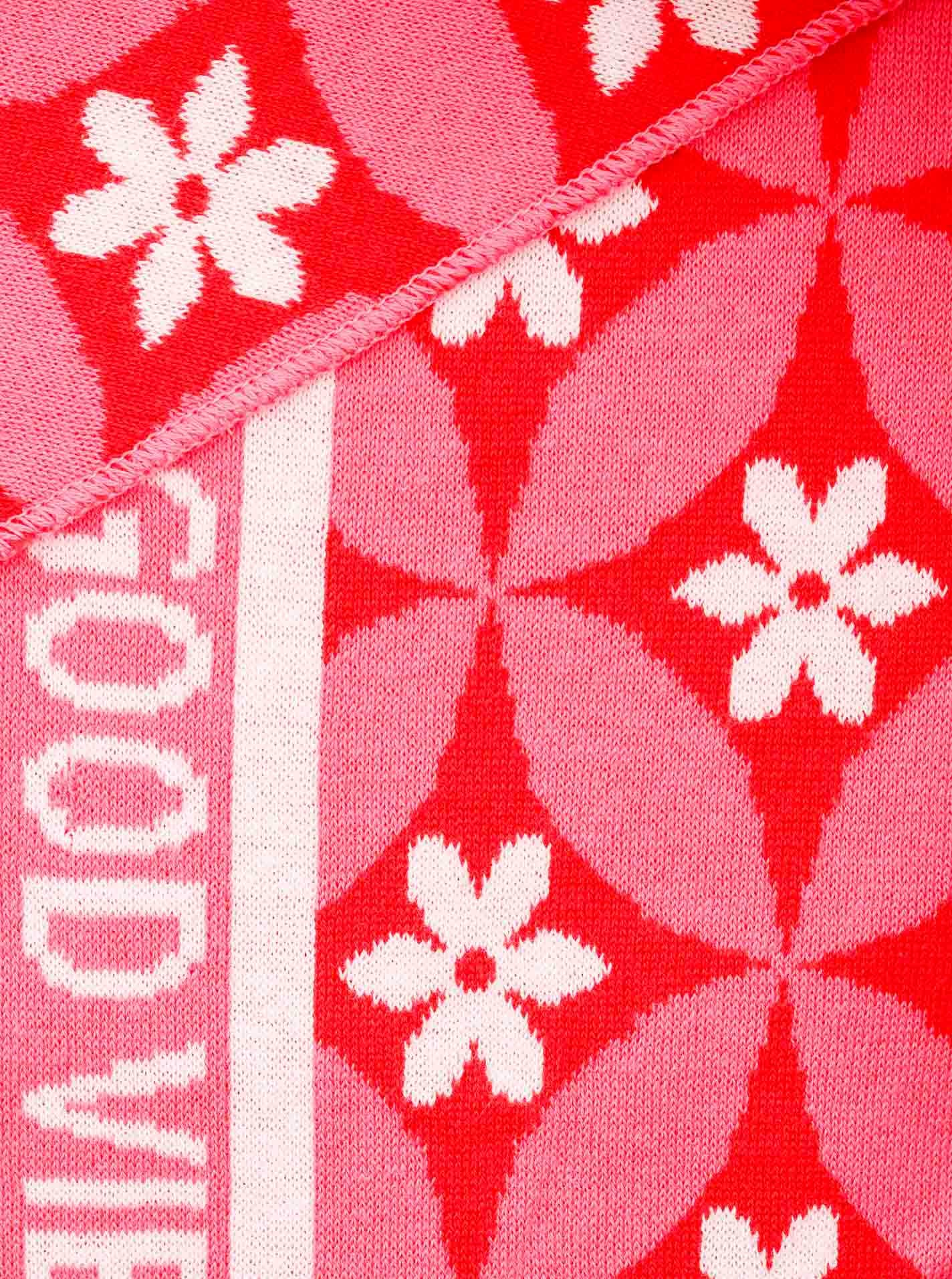 Zwillingsherz Dreieckstuch »"Luxury Vibes"« Feinstrick, Blumenmotiv, Statement, wärmend