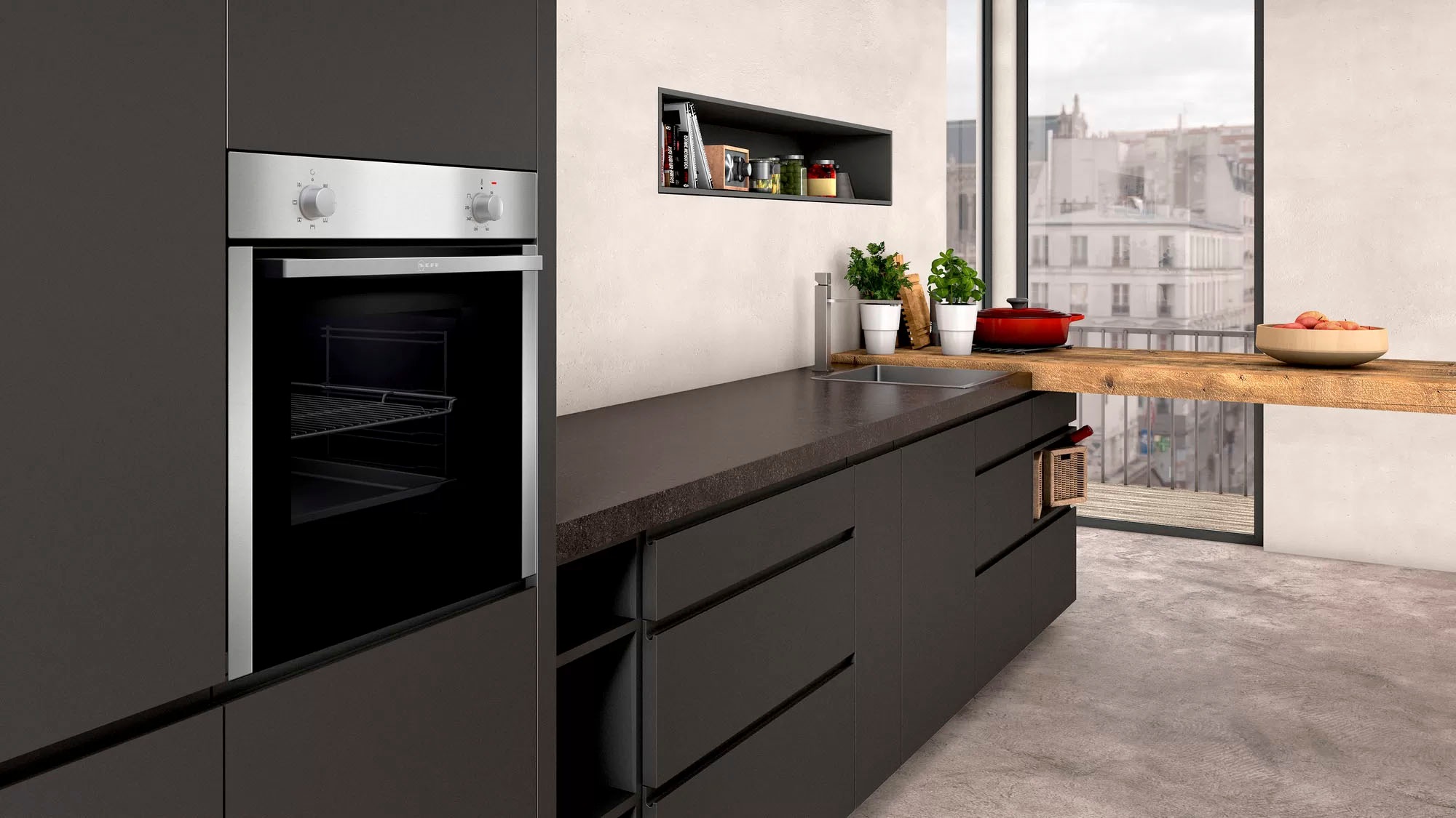 NEFF Backofen-Set N 30/N 50 »B1DCA0AN0«, mit Teleskopauszug nachrüstbar
