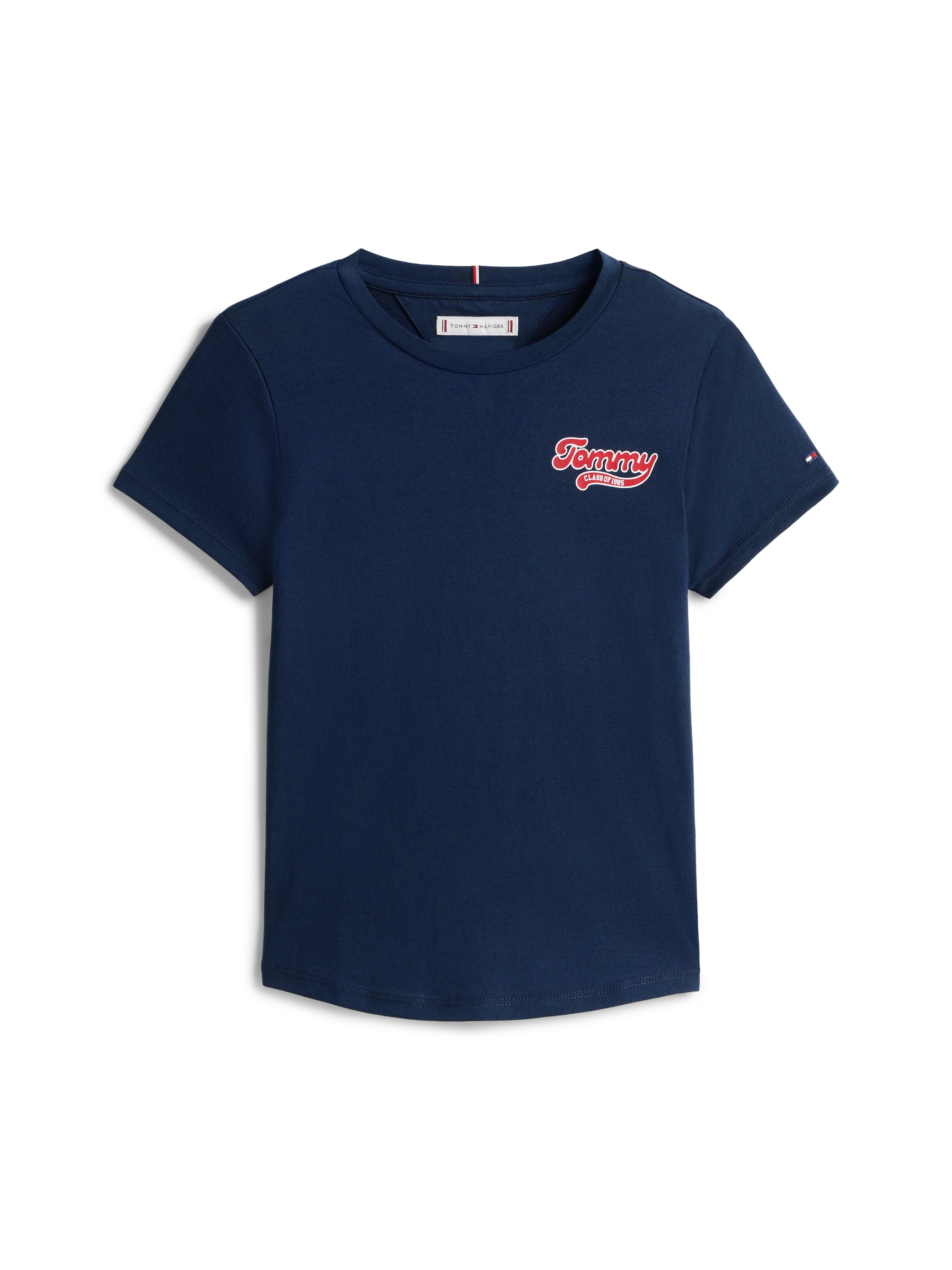 Tommy Hilfiger T-Shirt »TOMMY GRAPHIC FLOCK TEE S/S«, Kinder bis 16 Jahre, Druck