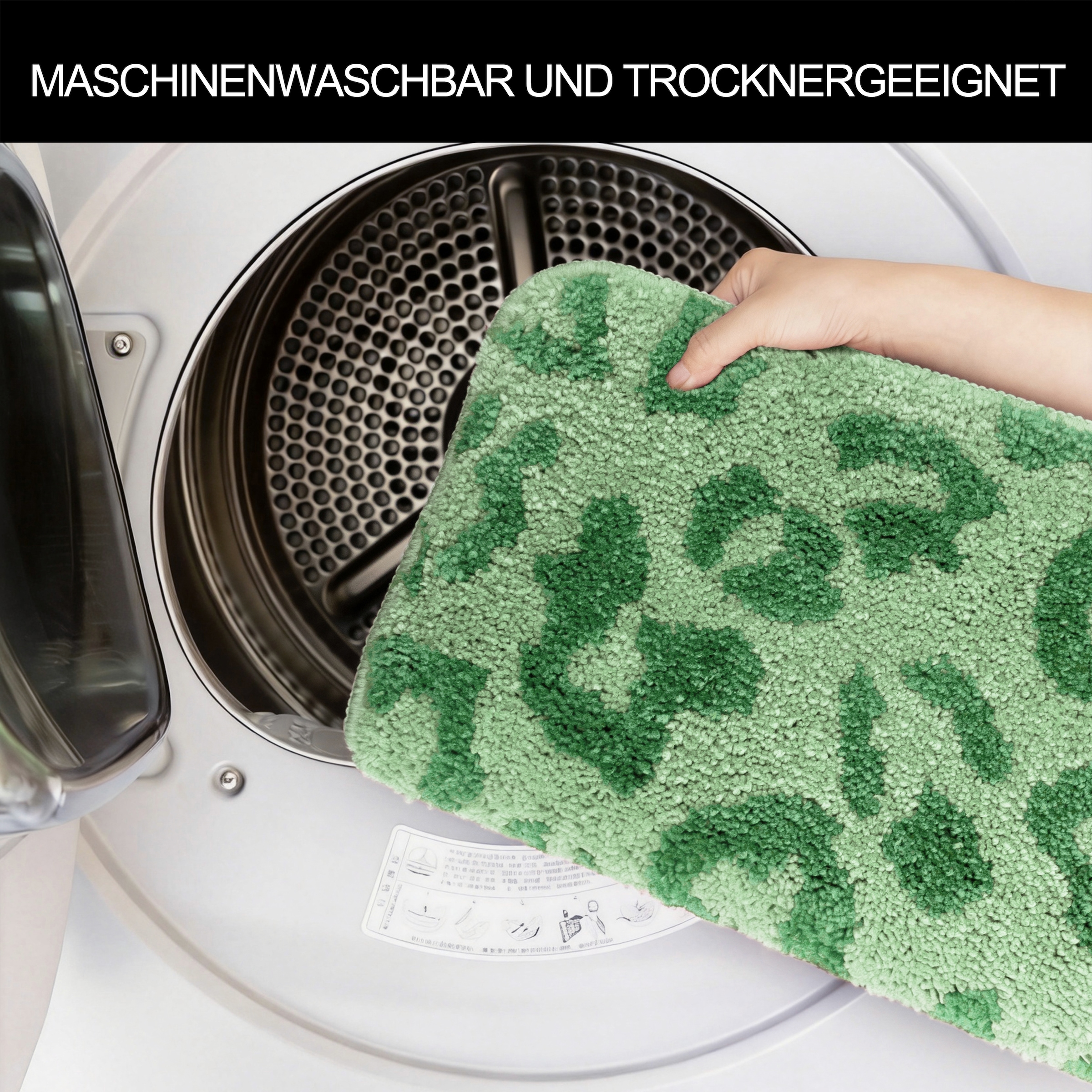 OTTO home Badematte »Anna Leo, Badvorleger, Badezimmer Teppich, Duschvorleger« Höhe 15 mm rutschhemmend beschichtet fußbodenheizungsgeeignet | schnell trocknend mit Animal Print, modernes Muster, Leo, weich