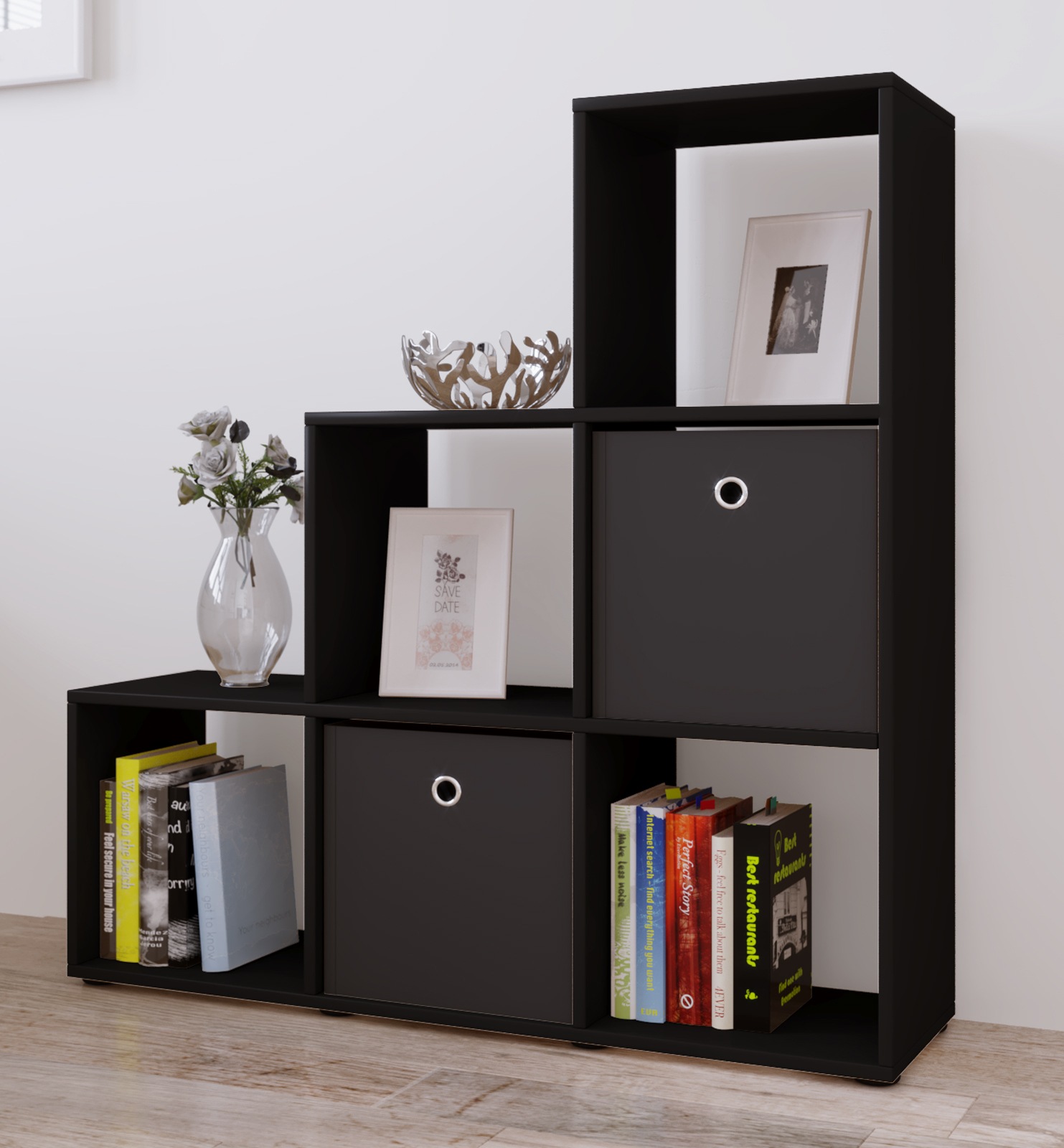 VCM Standregal »Holz Stand Treppenregal Regal 6 Fächer Nitas«
