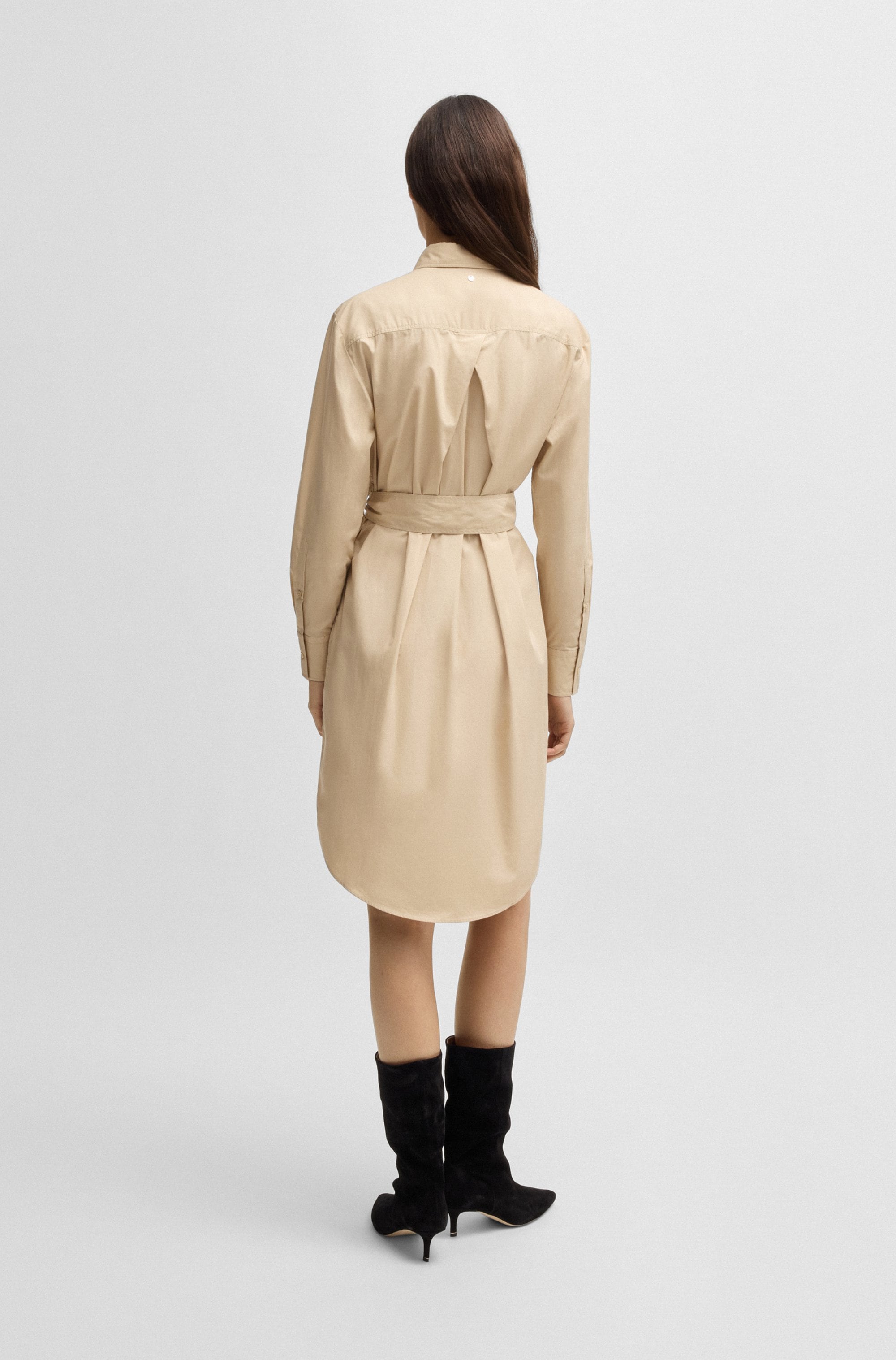 BOSS ORANGE Blusenkleid »Delegant Premium Damenmode«, mit Taillengürtel
