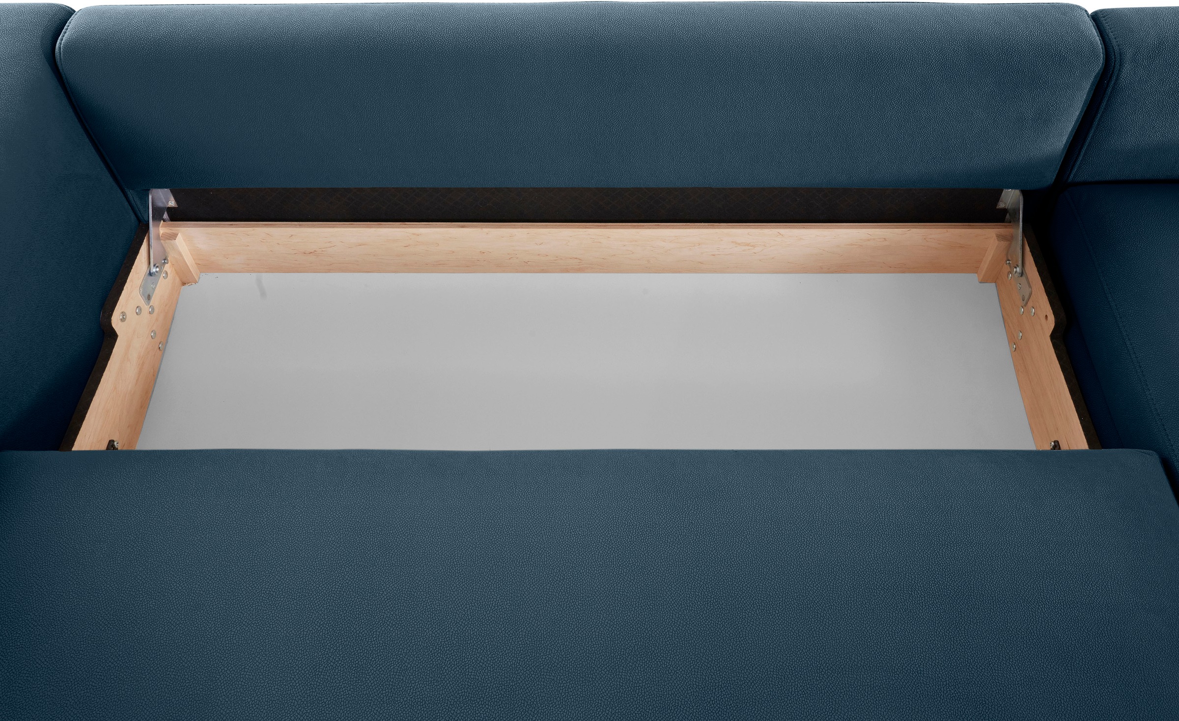 OTTO products Polsterecke »Finnja, softer, legerer Sitzkomfort, bequem, zeitloses Design, L-Form«, Mit Bettfunktion & Bettkasten