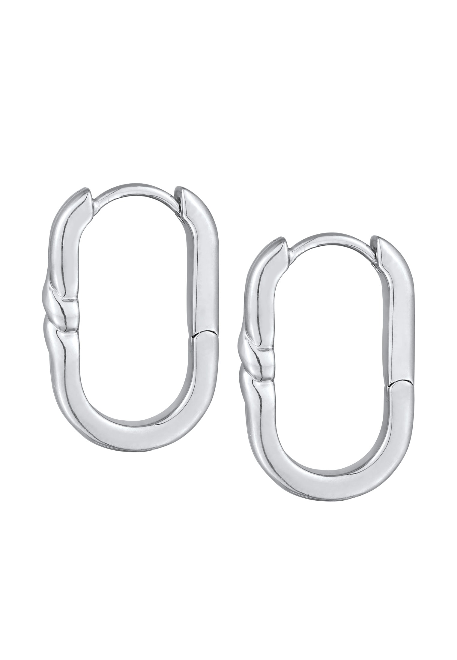 Elli Paar Creolen »Ohrringe Creolen Scharnier Oval Modern Goldfarben«