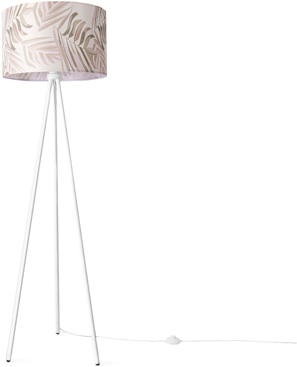 Paco Home Stehlampe »Trina Kuba«, Leuchtmittel E27 | ohne Leuchtmittel, Stehlampe Wohnzimmer Schlafzimmer Lampenschirm Beige Palme Stoff