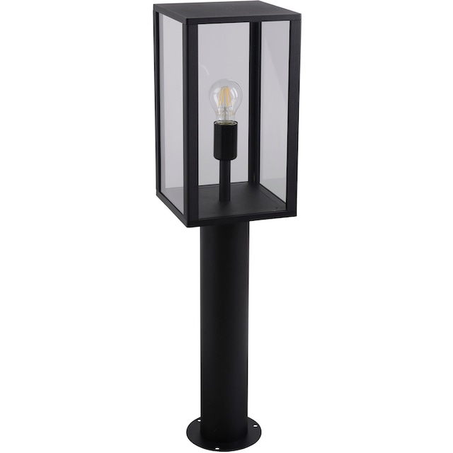 näve Außen-Stehlampe »AILA«, 1 flammig-flammig, Sockelleuchte, eckig, exkl.  1x E27 60W, Glas, Aluminium, schwarz online bei OTTO