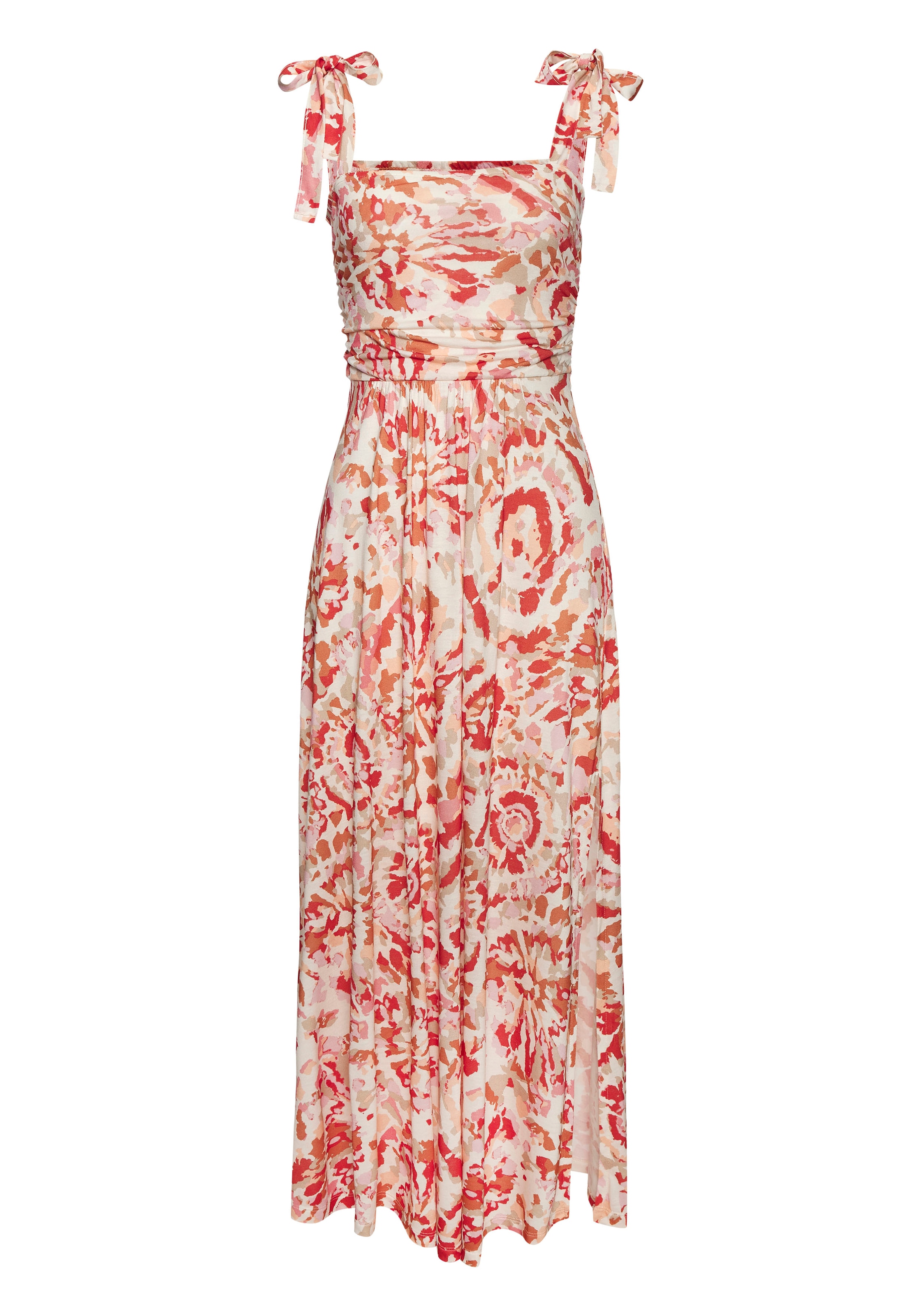 Buffalo Maxikleid, Alloverprint, Bandeaukleid, sommerlich, verspielt