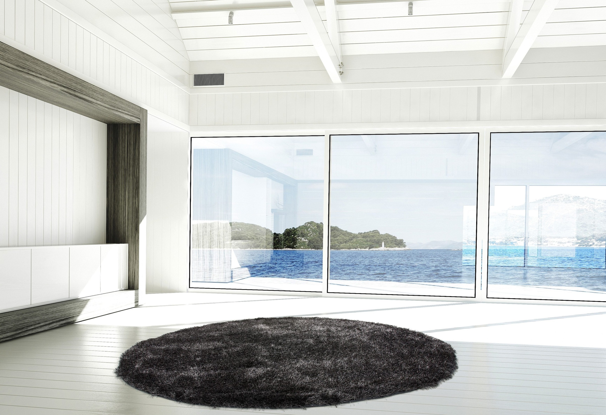 Kayoom Hochflor-Teppich »Diamond 700«, rund, 45 mm Höhe, weiche Microfaser, Langflor, Shaggy, Melange, Wohnzimmer
