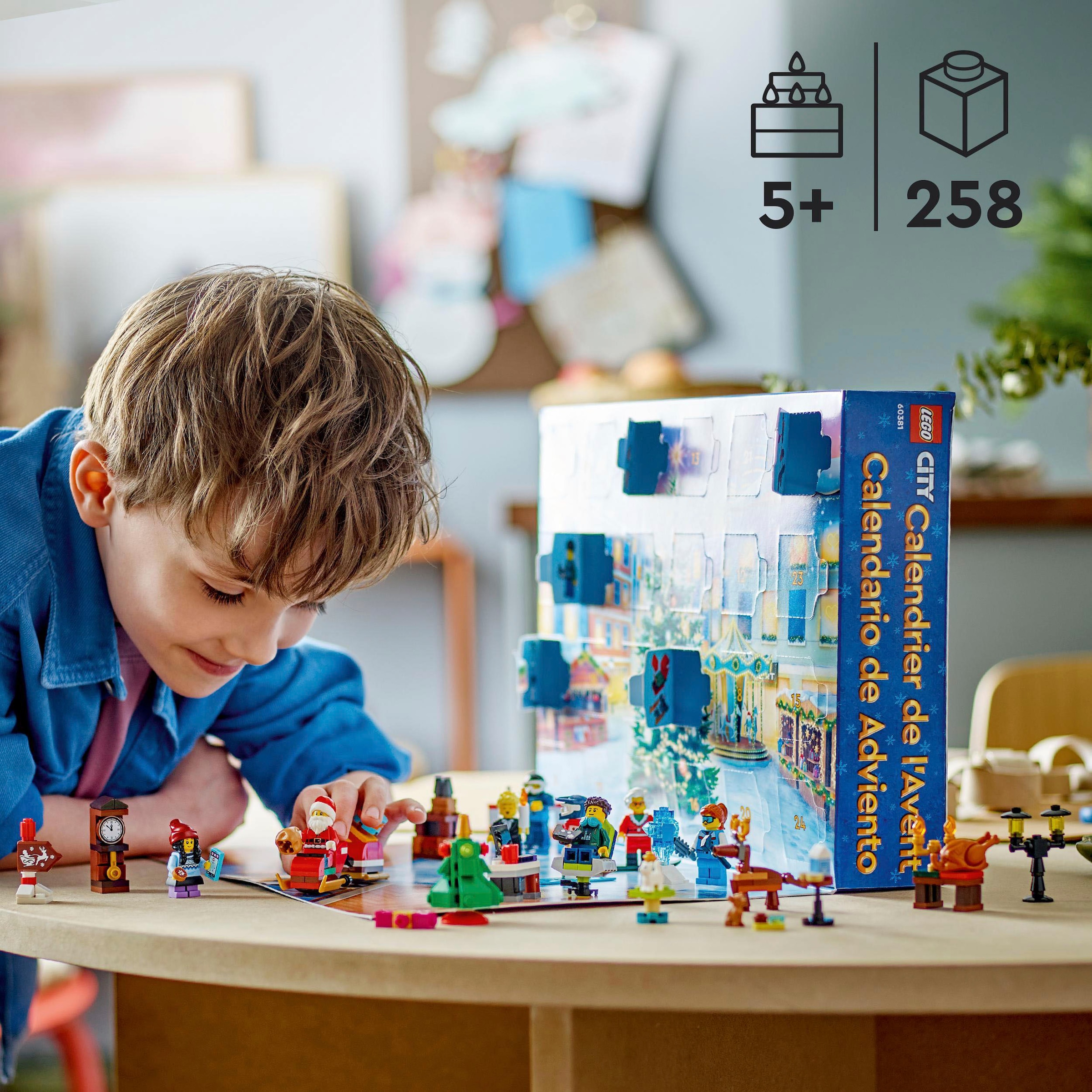 LEGO® Spielzeug-Adventskalender »Spielbausteine, LEGO City 2023 (60381), LEGO® City«, ab 5 Jahren, Made in Europe
