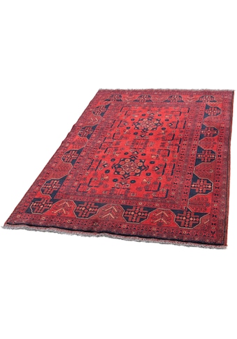 Orientteppich »Afghan - Kunduz - 151 x 103 cm - rot«, rechteckig