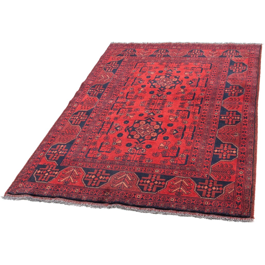 morgenland Orientteppich »Afghan - Kunduz - 151 x 103 cm - rot«, rechteckig