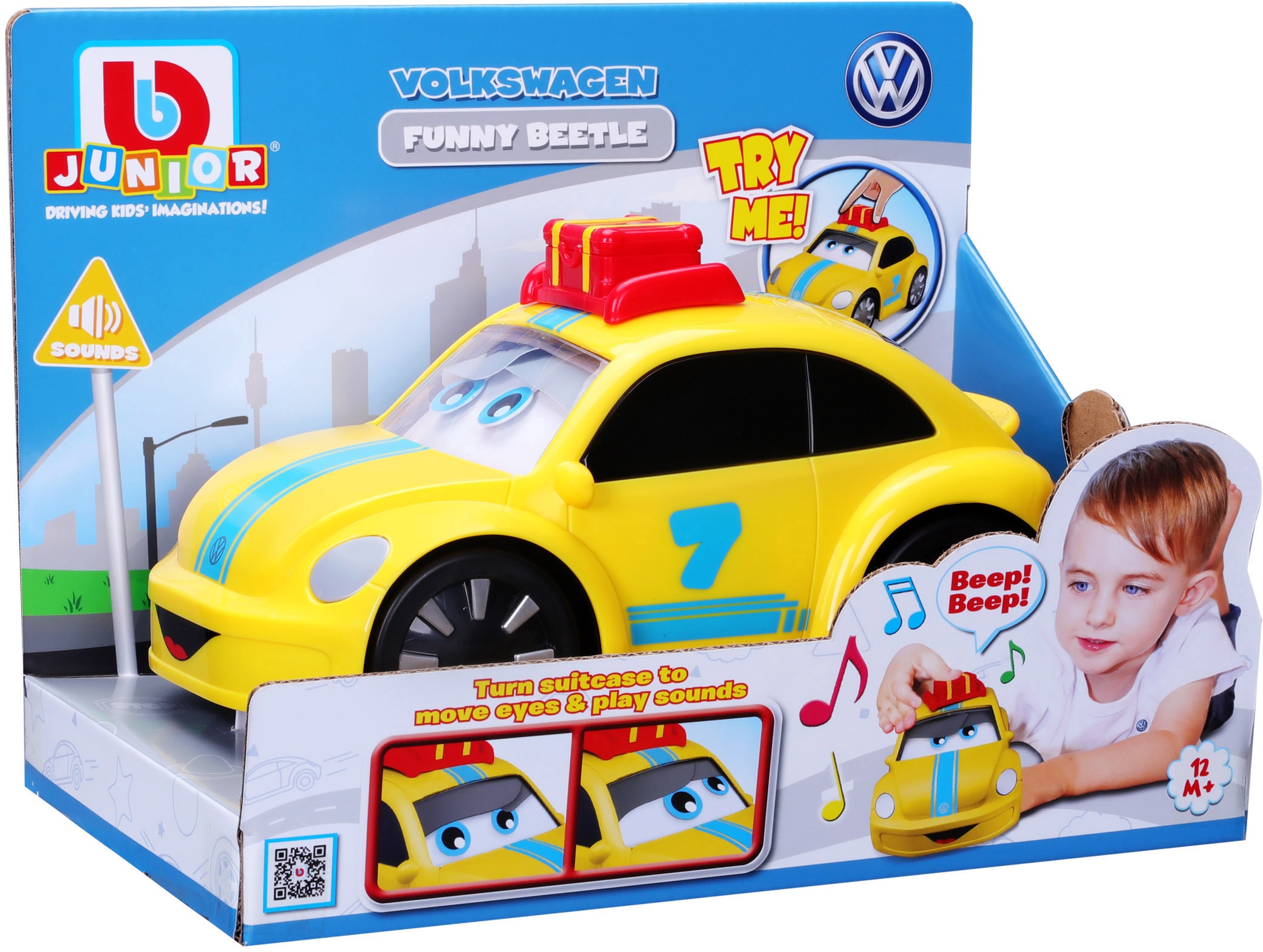 bbJunior Spielzeug-Auto »VW Funny Beetle 20 cm«, mit Sound