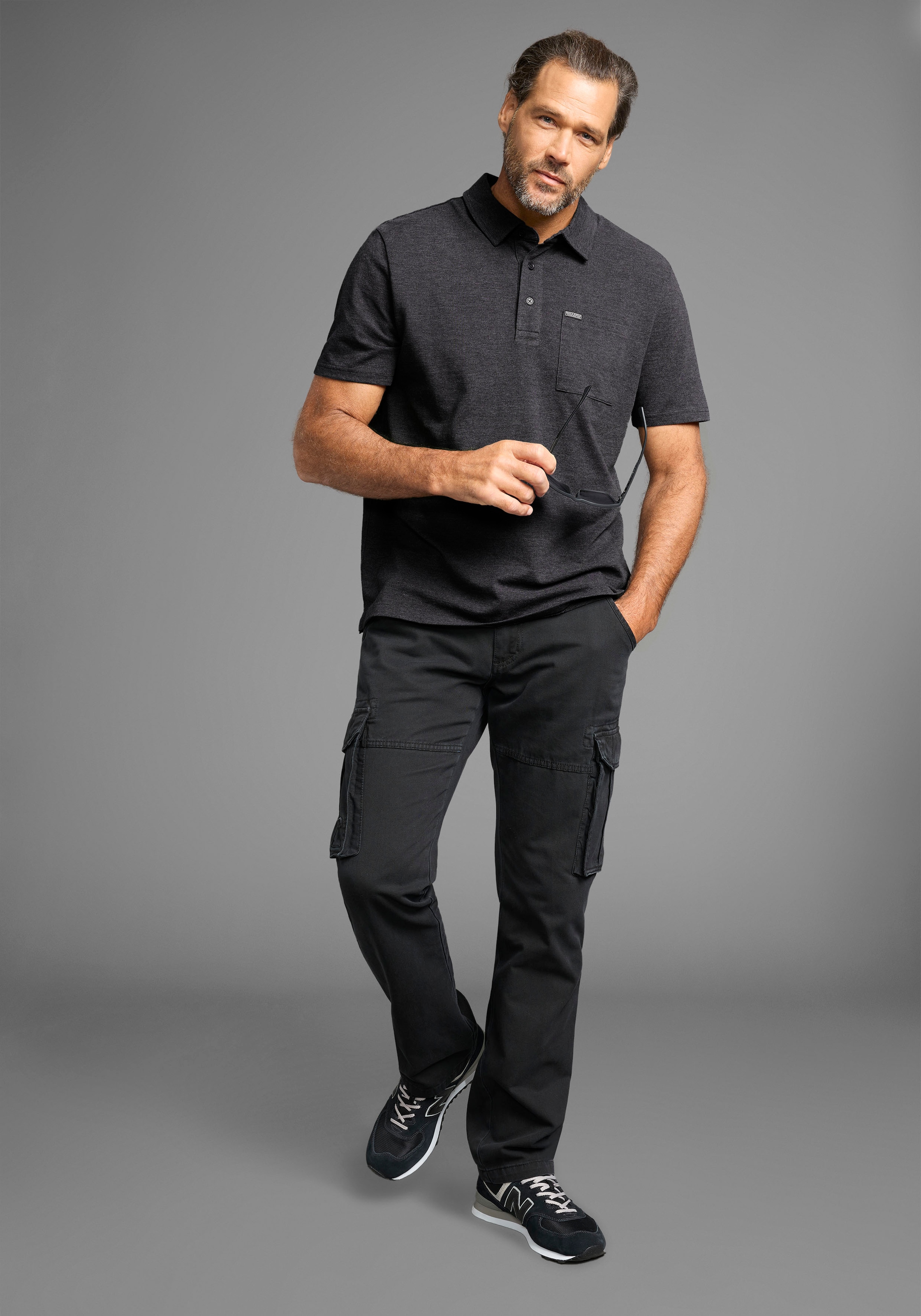 Man's World Poloshirt, mit Brusttasche
