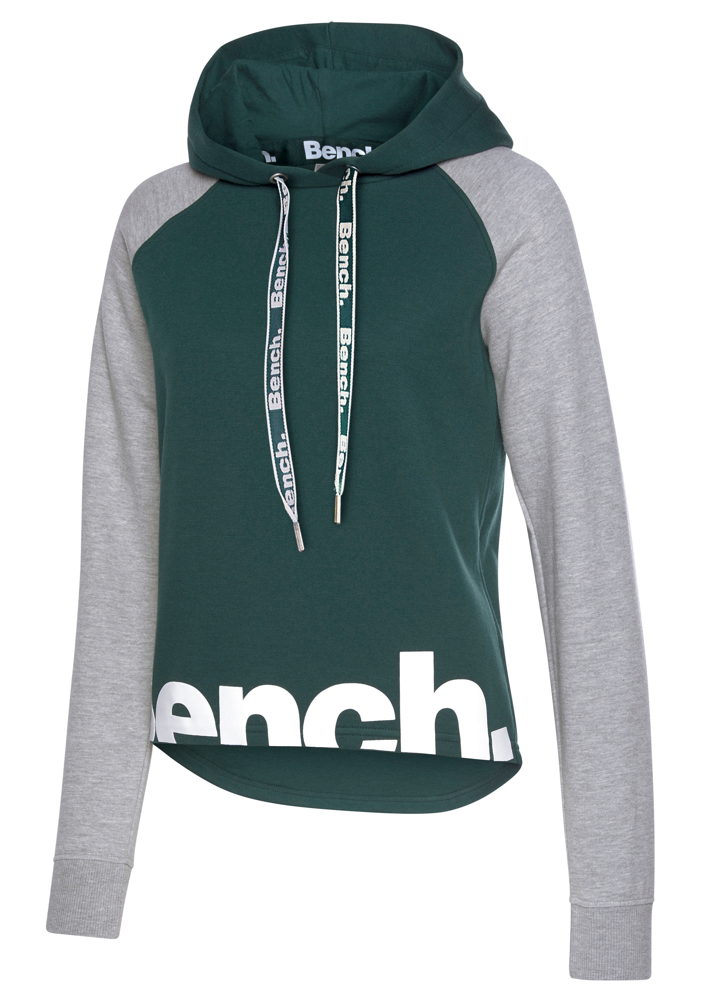 Bench. Loungewear Kapuzensweatshirt, mit farblich Logodruck, Shop abgesetzten Hoodie im Online OTTO kaufen Ärmeln und Loungeanzug