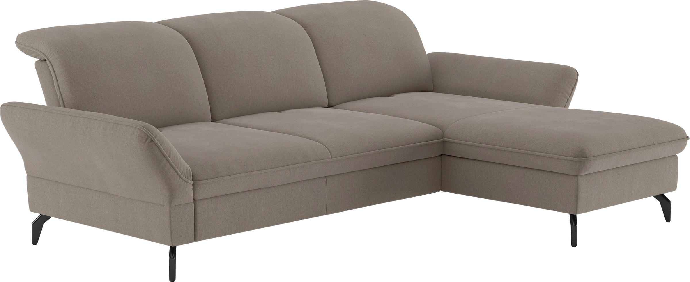 sit&more Ecksofa »Leandro L-Form«, Wahlweise mit Bett-, Kopfteil - und Armlehnfunktion, sowie Bettkasten