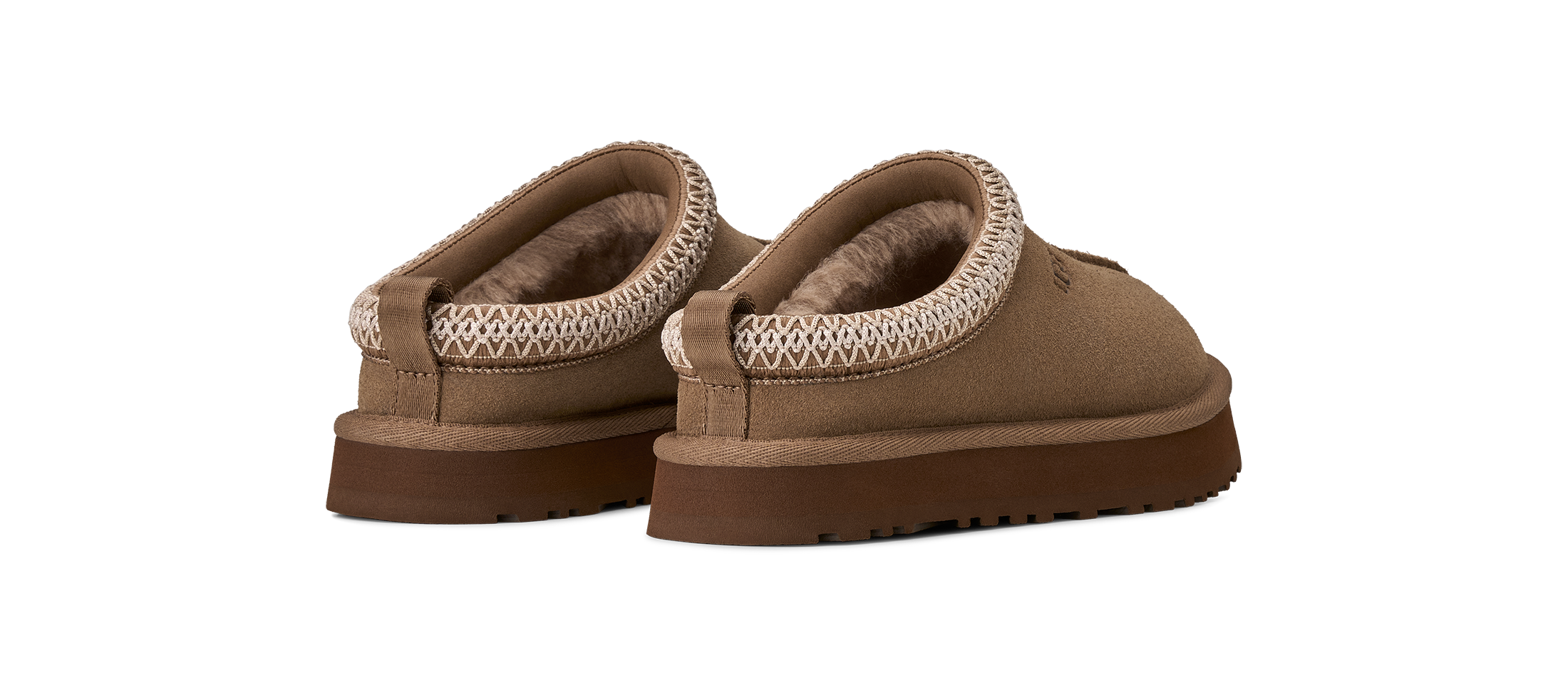 UGG Clog  Hausschuh, Schlupfschuh mit modischer Ethno-Textilbodüre