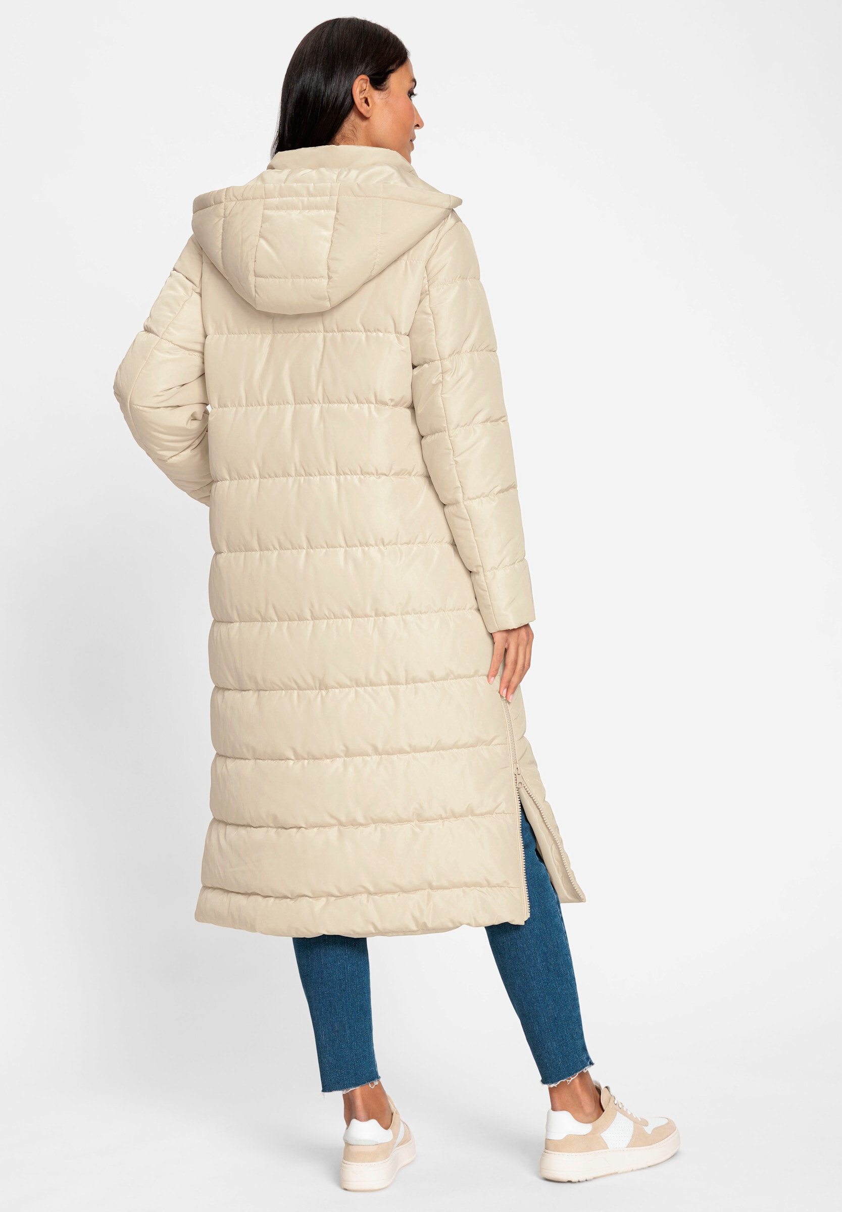heine Langjacke »Steppmantel Steppmantel mit abknöpfbarer Kapuze« Abnehmbare Kapuze
