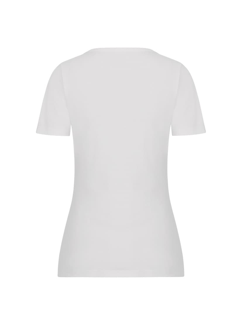 Trigema T-Shirt »TRIGEMA V-Shirt aus Baumwolle/Elastan«, (1 tlg.)