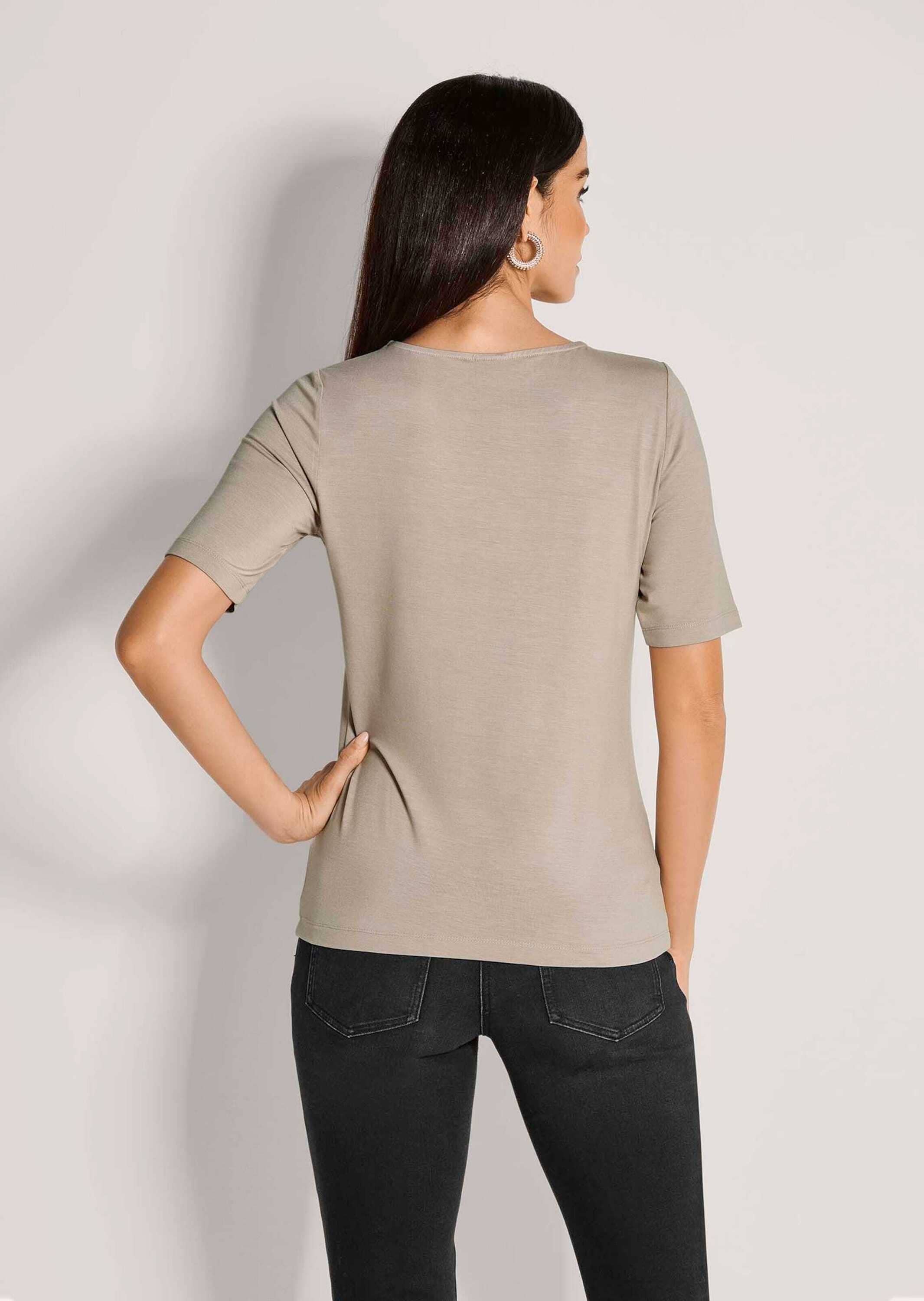 MADELEINE Kurzarmshirt »Shirt Kurzarm-Shirt mit Glanz und Transparenz«