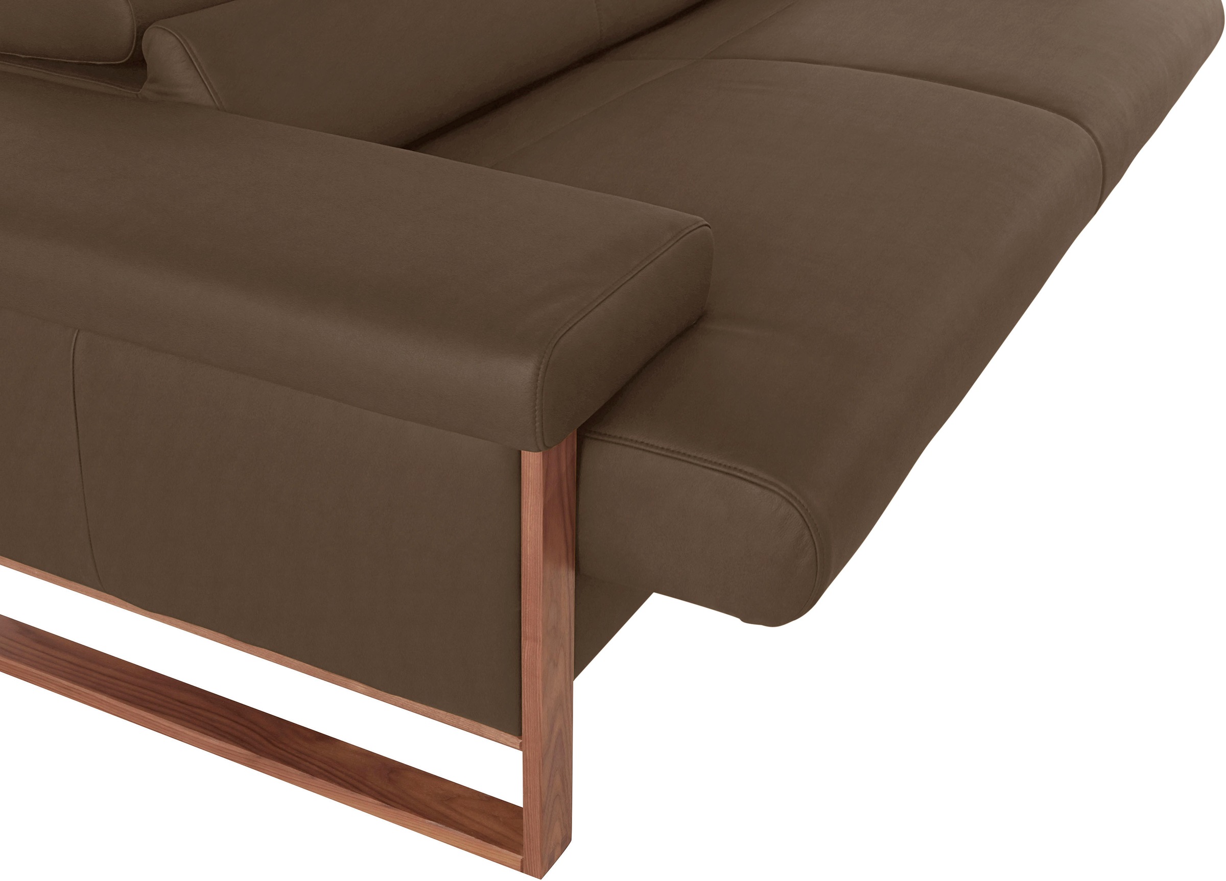 W.SCHILLIG 2-Sitzer »finn«, German Design Award 2016, Fußgestell Nussbaum natur, Breite 210 cm