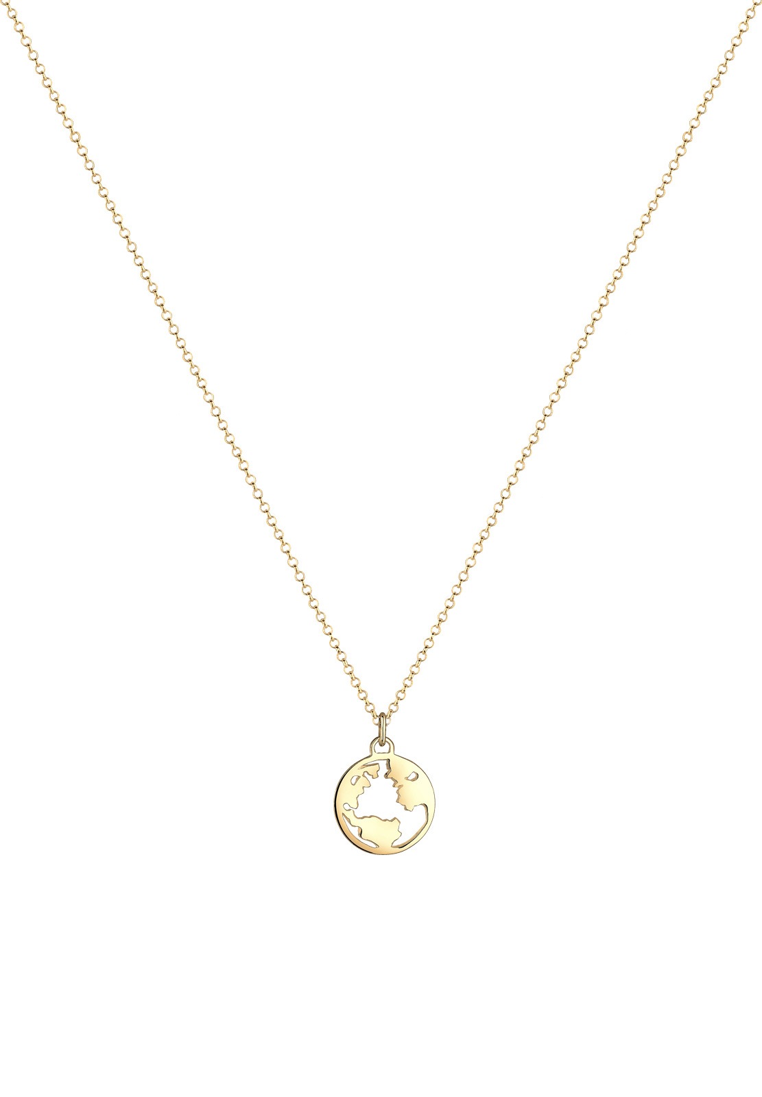 Elli Kette mit Anhänger »Halskette mit Anhänger Weltkugel Travel 925 Silber«