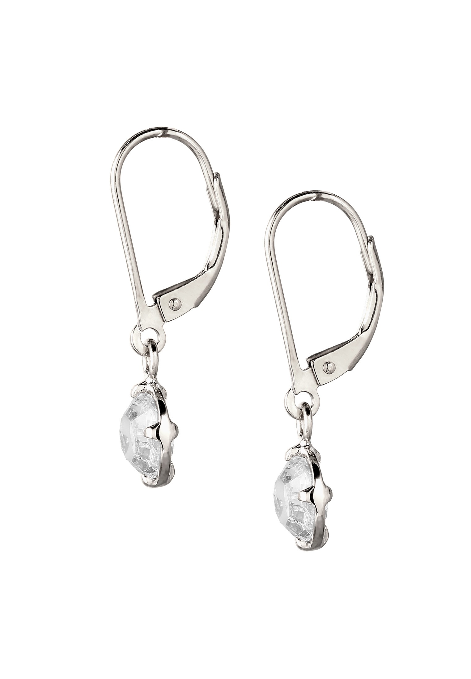 Elli Paar Ohrhänger »Ohrringe Ohrhänger Glas Kristalle Weiß 925 Sterling Silber«