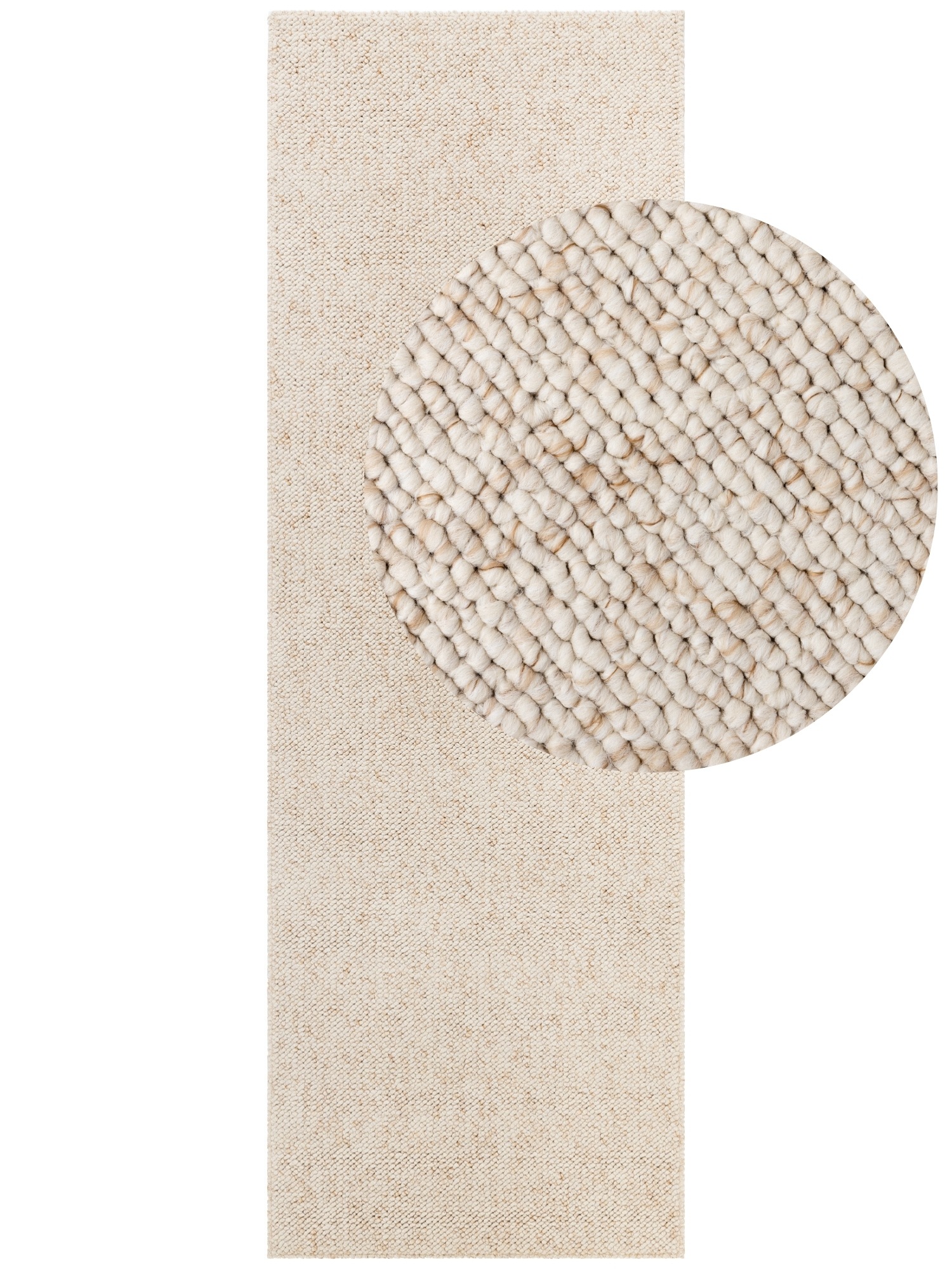 ELLE DECORATION Teppich »Rocco«, rechteckig, 10 mm Höhe, Läufer, waschbar, Wohnzimmer, Esszimmer, Woll-Optik