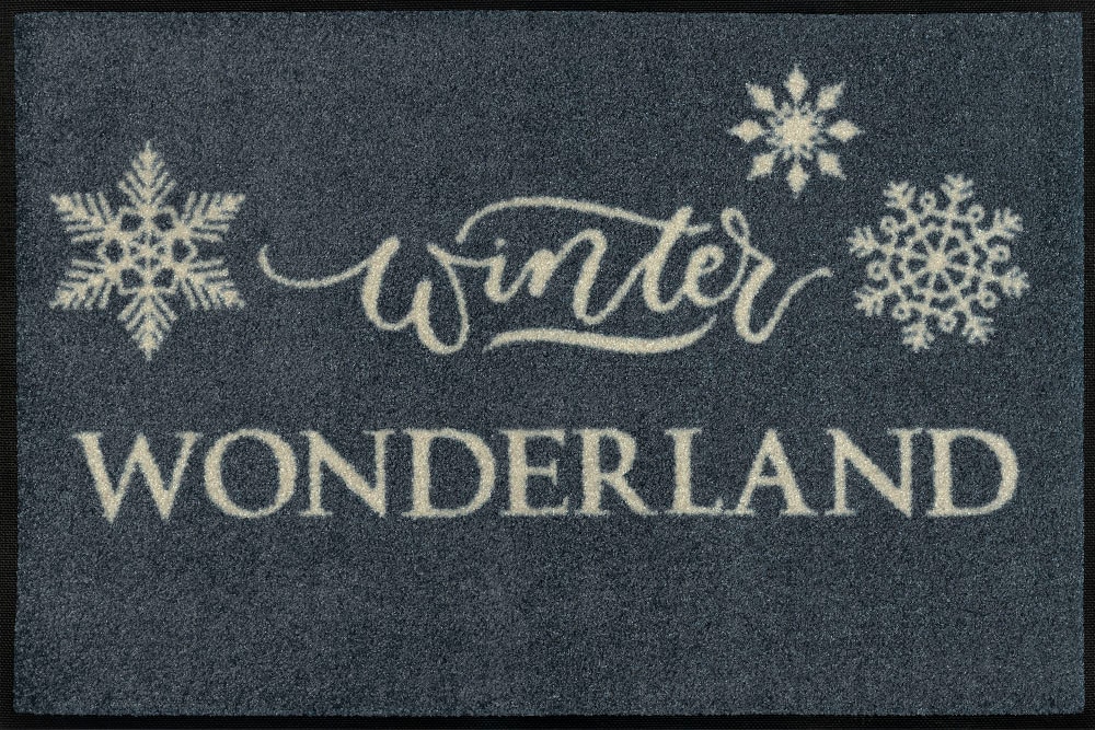 wash+dry by Kleen-Tex Fußmatte »Winter Wonderland«, rechteckig, Schmutzfangmatte, mit Spruch, In- und Outdoor geeignet, waschbar