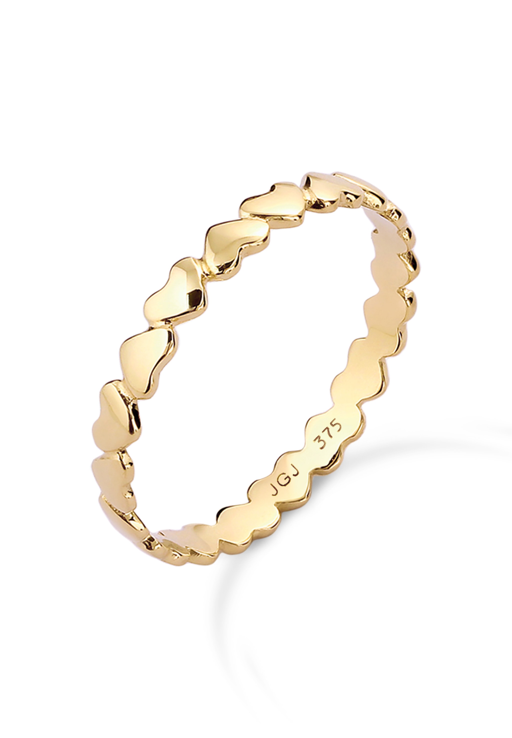 Elli Premium Silberring »Ring Herzen Liebe 375 Gelbgold«