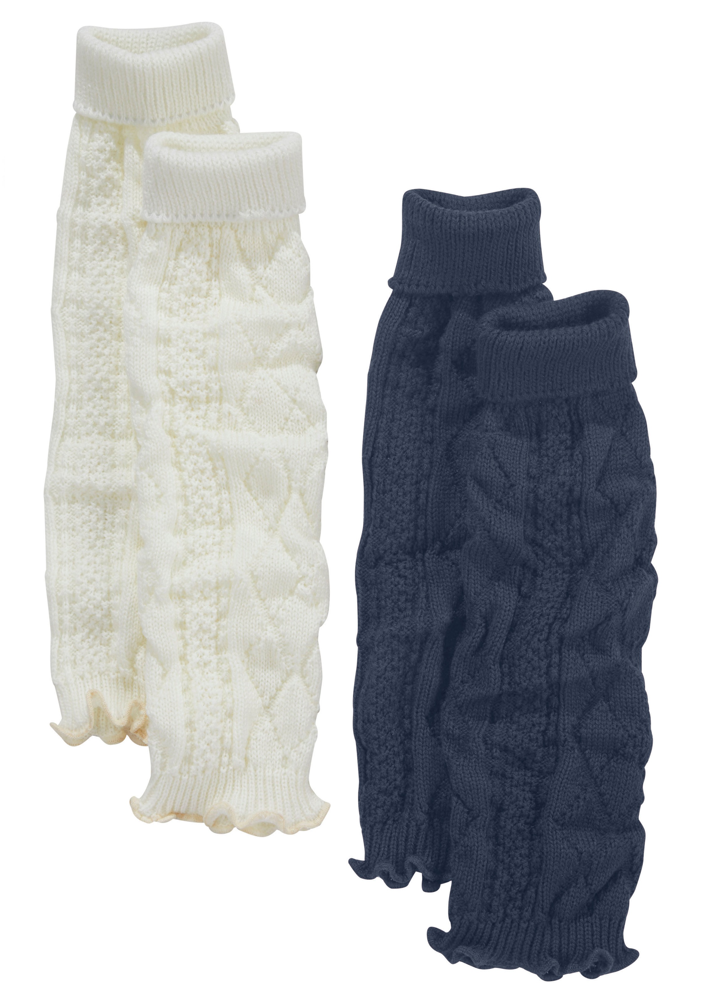 Lavana Stulpensocken, (Packung, 2 Paar), mit Zopfstrickmuster