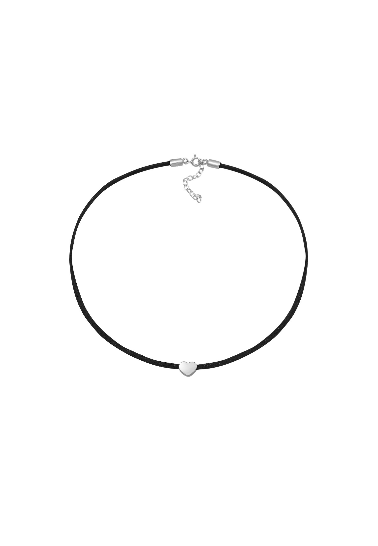 Elli Choker »Halskette Choker Herz Satinband 925 Silber«