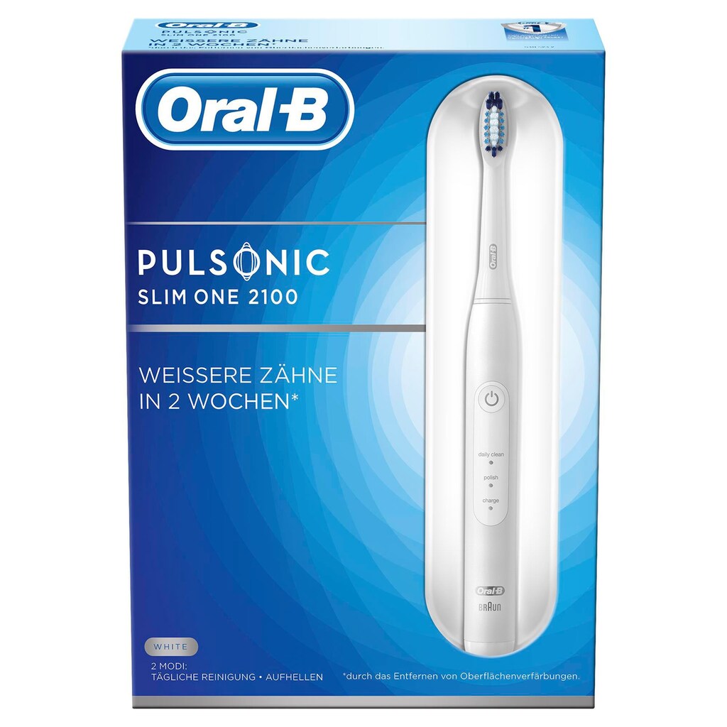 Oral B Schallzahnbürste »Pulsonic Slim 2100«, 2 St. Aufsteckbürsten