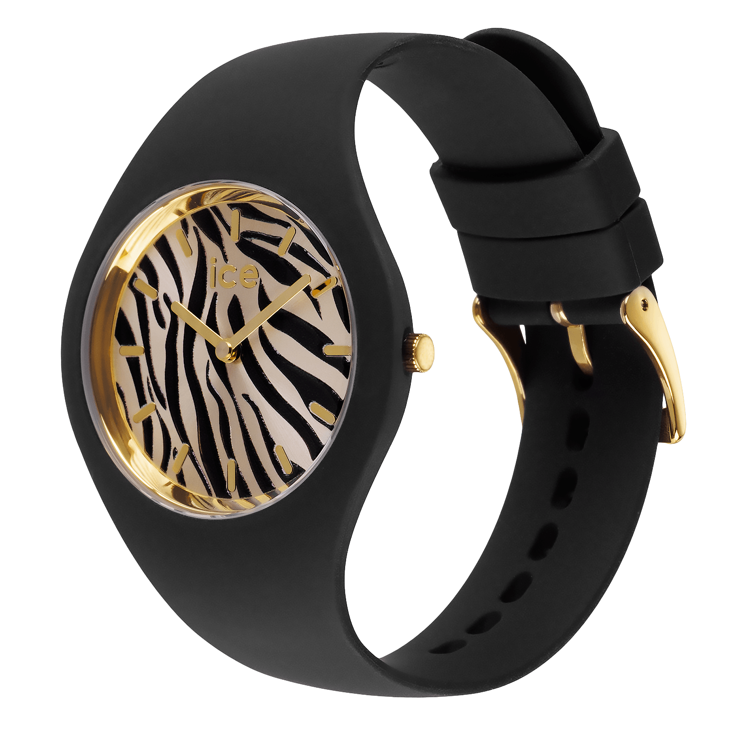 ice-watch Quarzuhr »ICE wild - Zebra« Armbanduhr, Damenuhr, Silikonarmband, analog