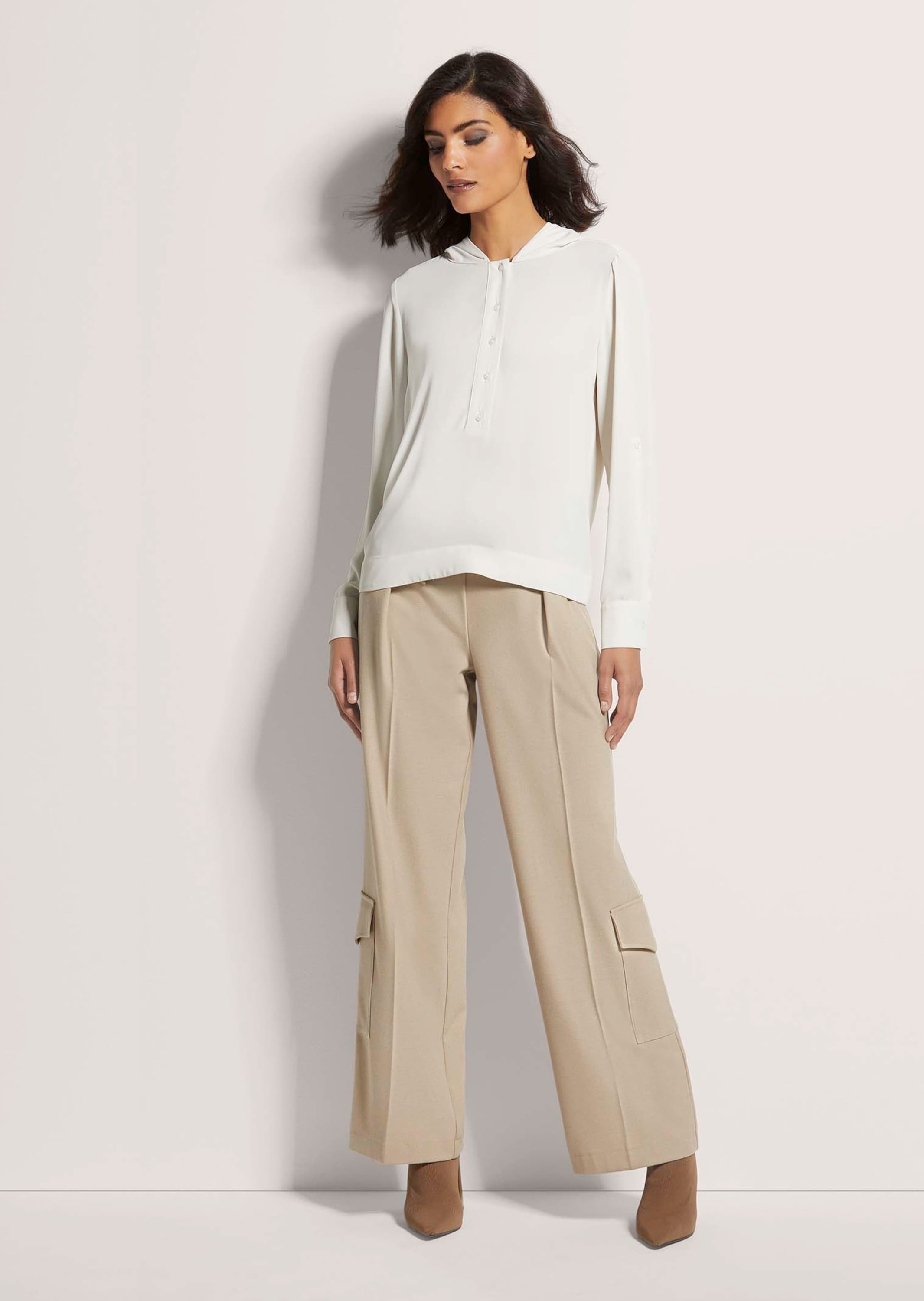 MADELEINE Langarmbluse »Bluse Schlupfbluse mit Kapuze«