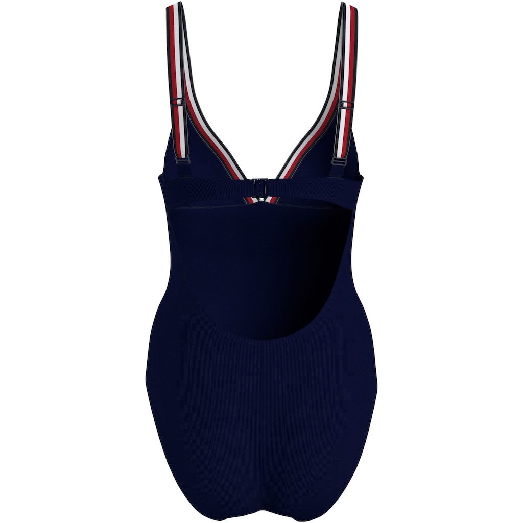 Tommy Hilfiger Swimwear Badeanzug »TRIANGLE ONE PIECE RP«, mit kontrastfarbenen Kanten