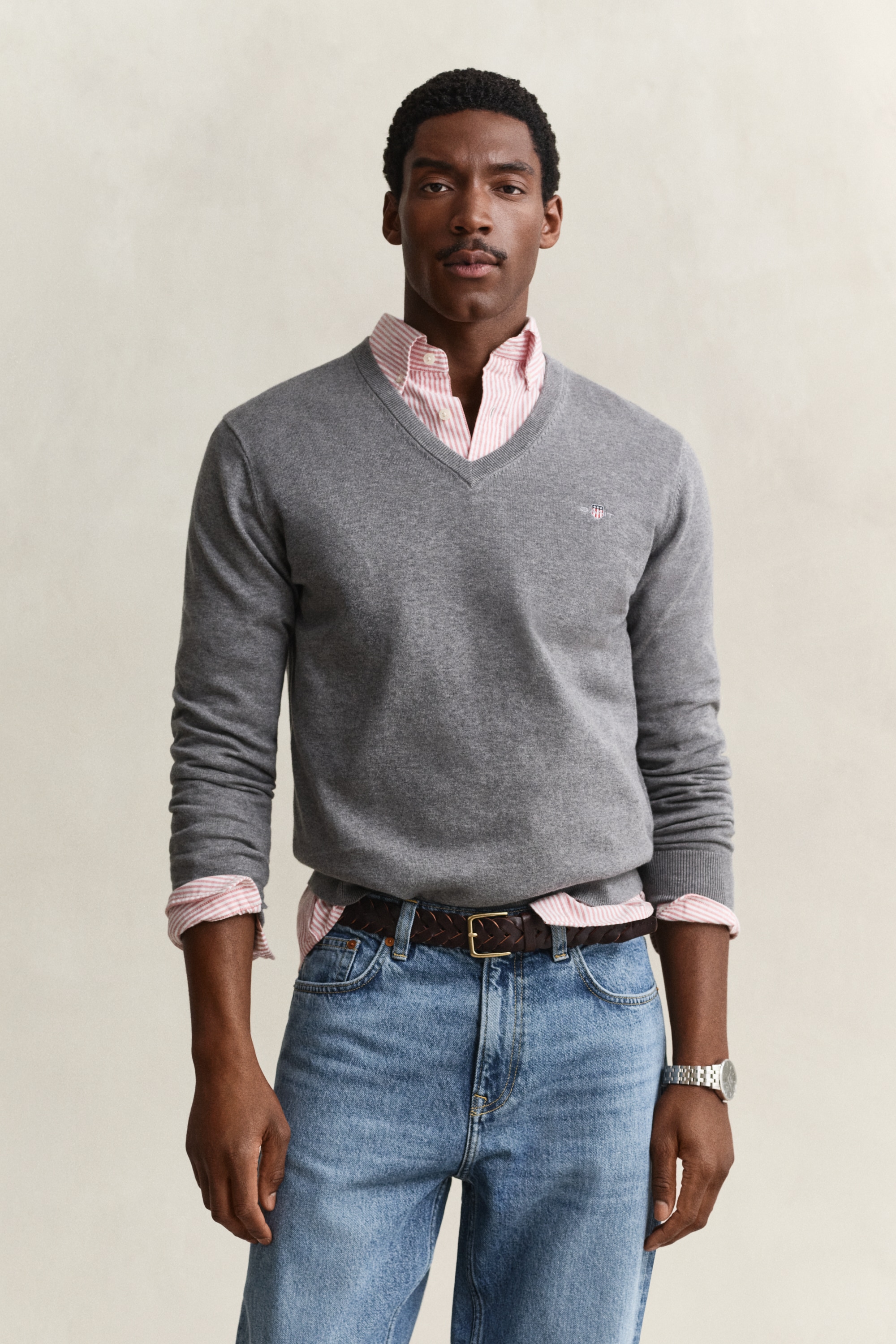 Gant V-Ausschnitt-Pullover »CLASSIC COTTON V-NECK« Regular fit mit V-Ausschnitt