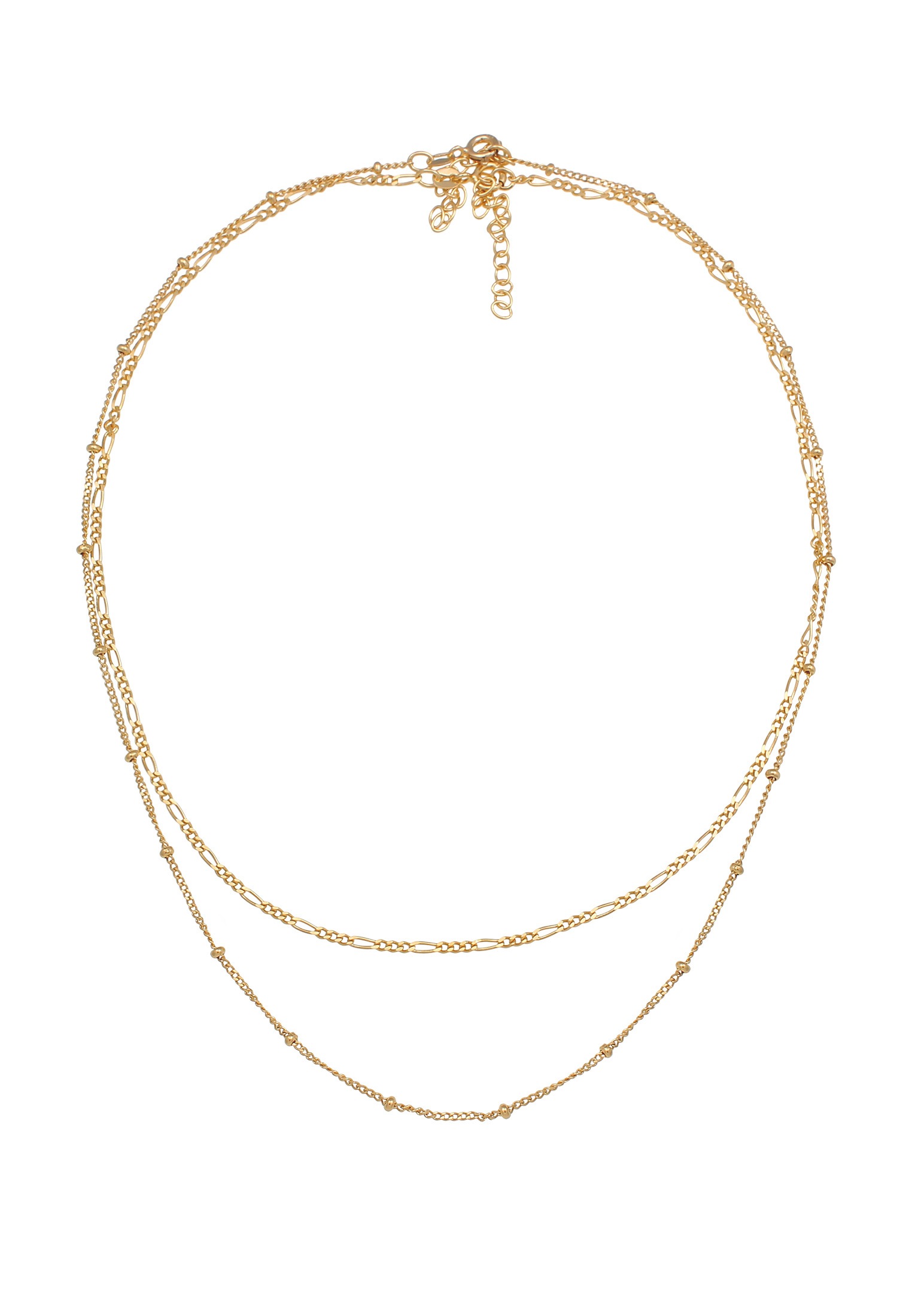 Elli Ketten-Set »Halskette Choker Set (2tlg) Figaro Panzer Kugel 925 Silber«