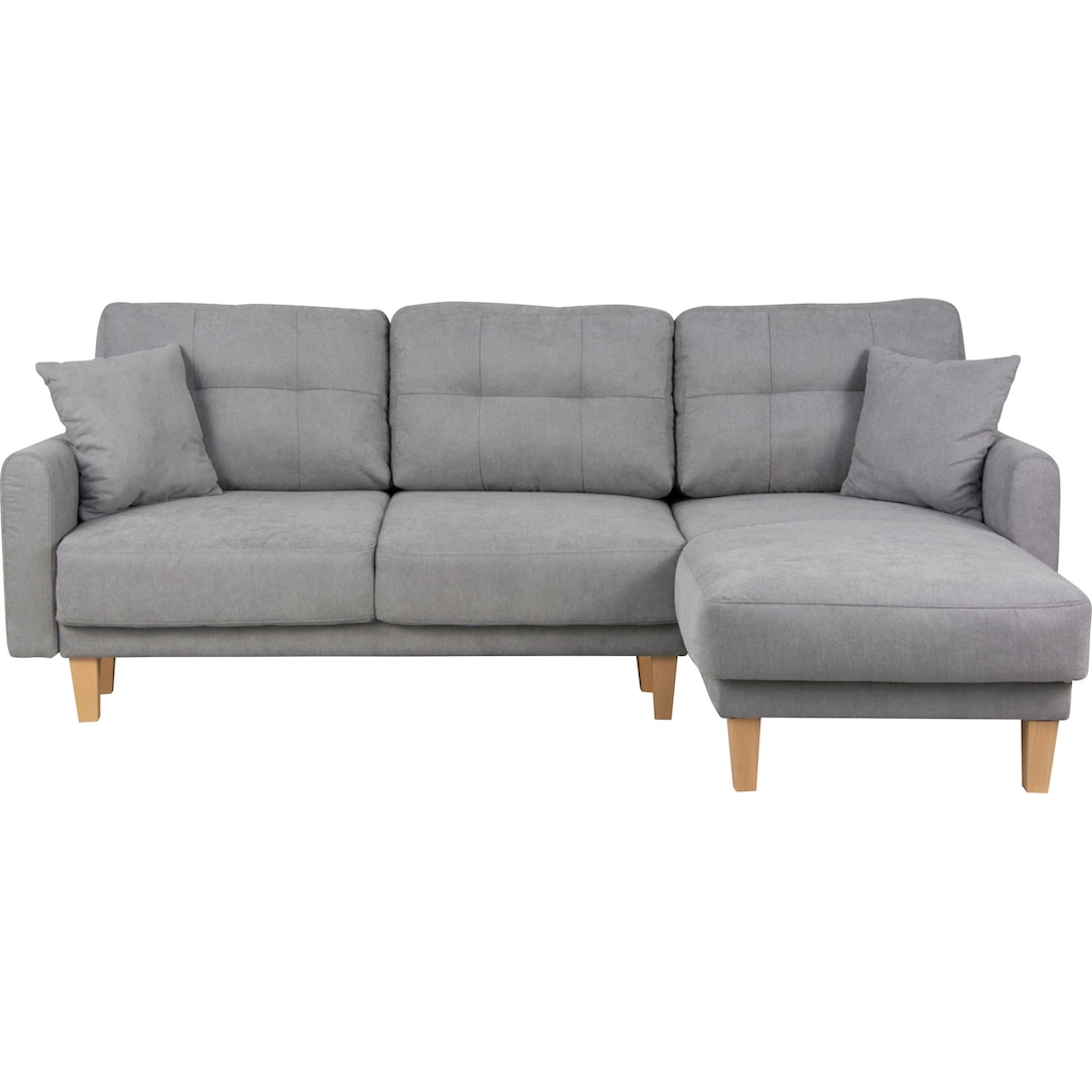 Home affaire Ecksofa »Triplo, Zierkissen, Schlaffunktion, B/T/H: 234/164/89 cm, L-Form«