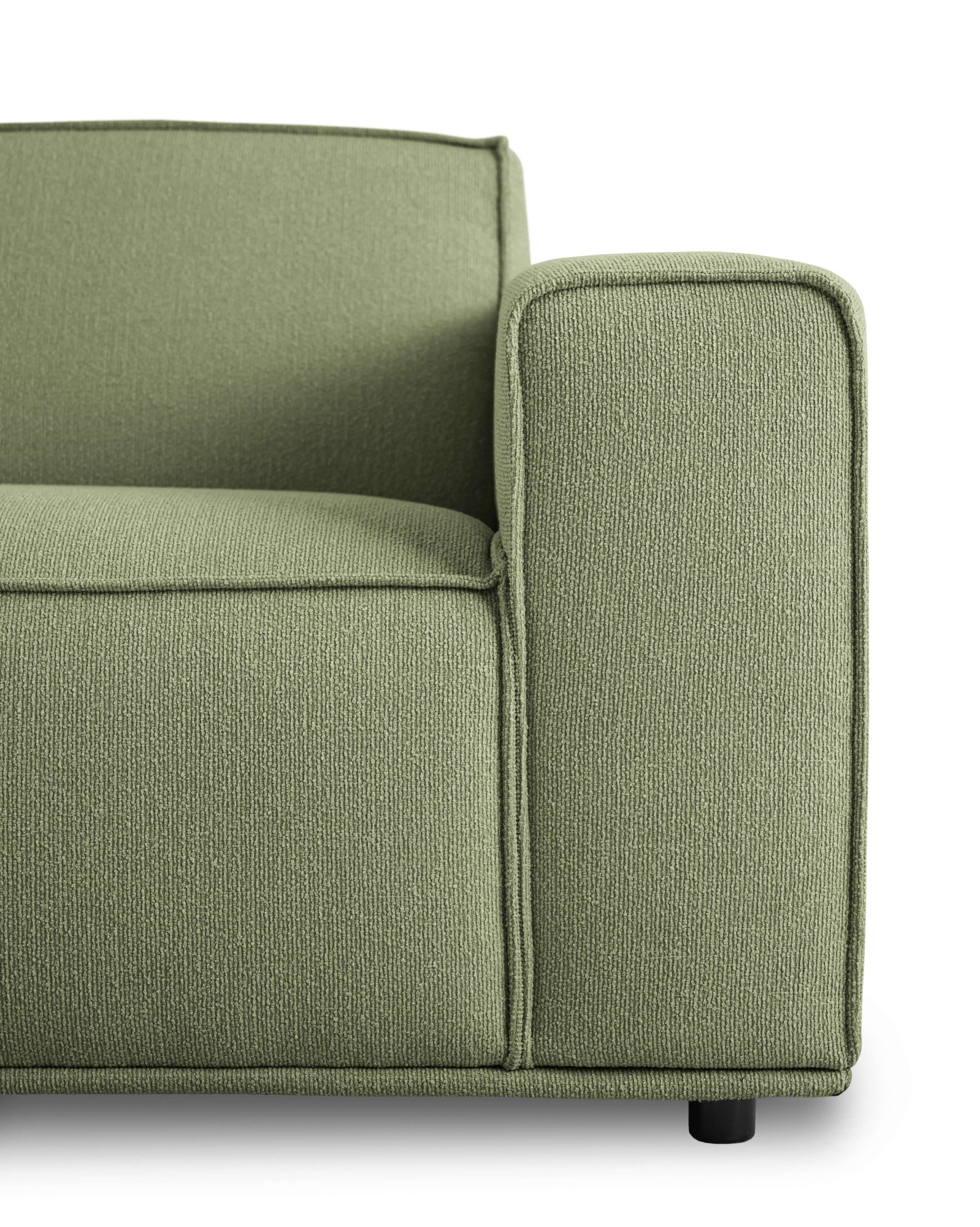 Home affaire Ecksofa »Avelin, 228 cm, L-Form, Chenille, Struktur-Boucle«, mit Wellenunterfederung, Kedernaht, bodentief, Skandi-Design