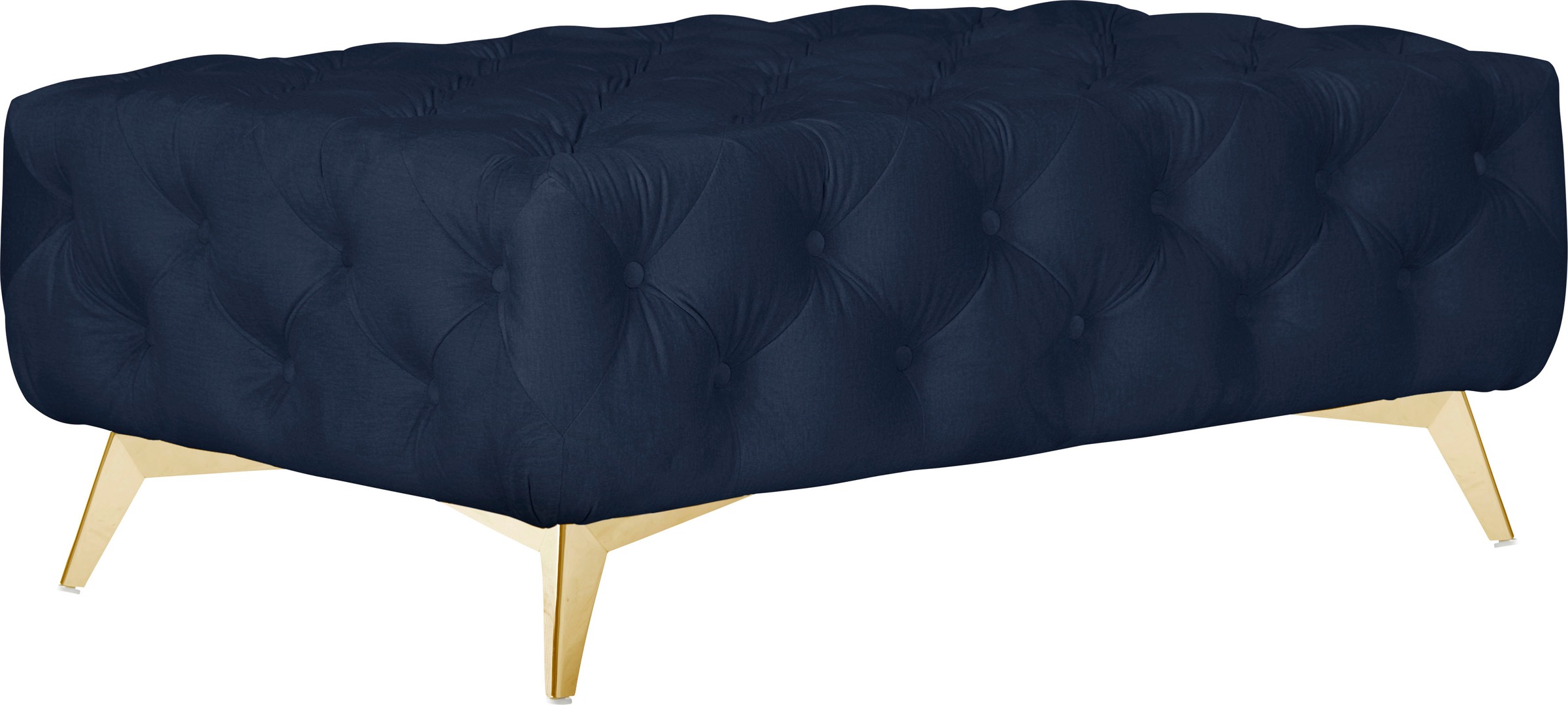 Leonique Polsterhocker »Amaury«, Chesterfield-Optik, Breite 120cm, Fußfarbe wählbar