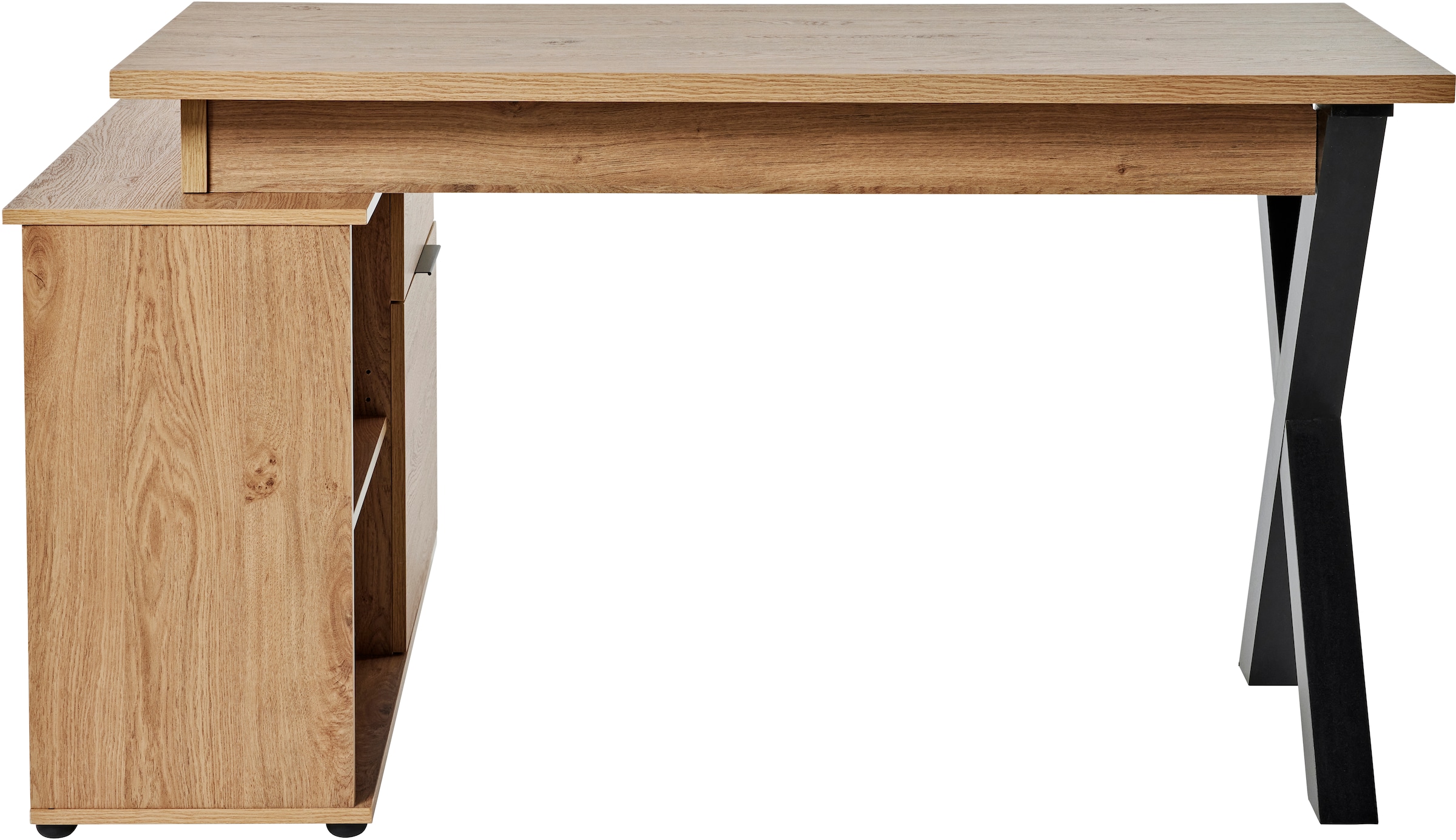 Jahnke Eckschreibtisch »X-CLUB C 40 E«, (1 St.), Eckschreibtisch, wechselseitig montierbar, X-Gestell